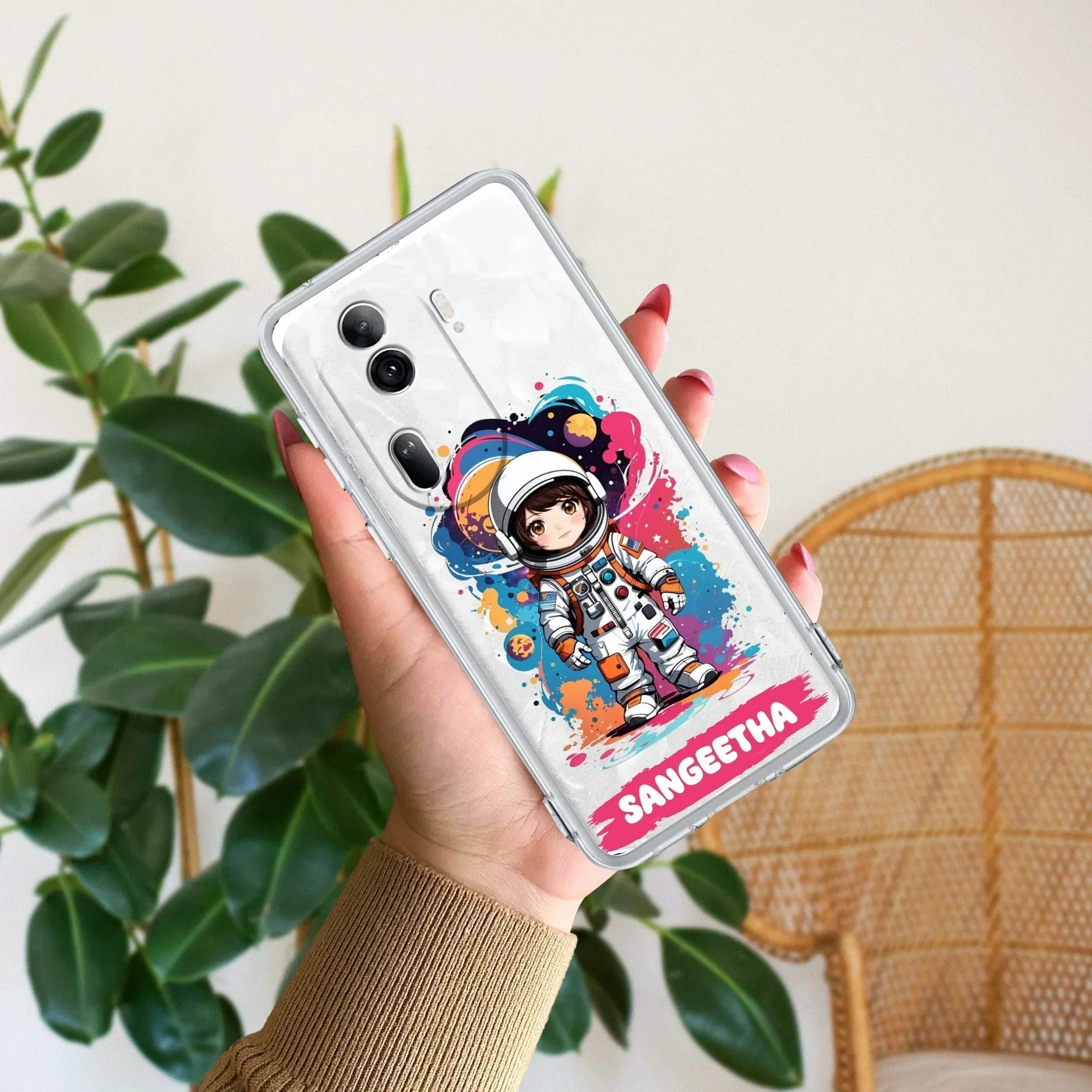 Astronaut Customize Anti Yellow Case For Oppo Reno 11 Pro 5G