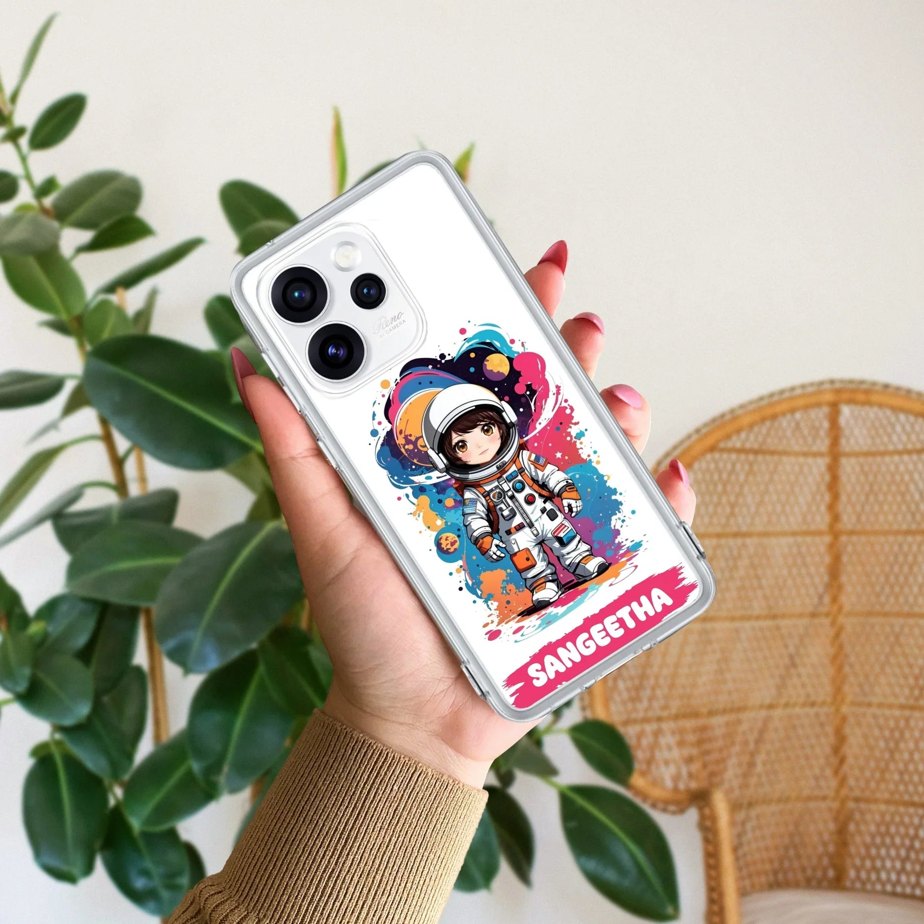 Astronaut Customize Anti Yellow Case For Oppo Reno 15 Pro Mini 5G