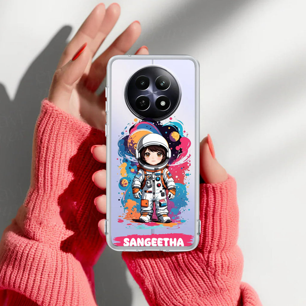 Astronaut Customize Transparent Silicon Case For Realme P3 Lite 5G