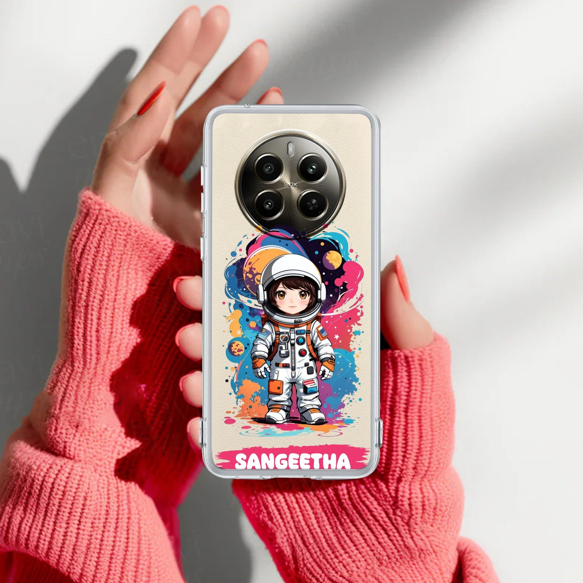 Astronaut Customize Transparent Silicon Case For Realme P4 Pro 5G