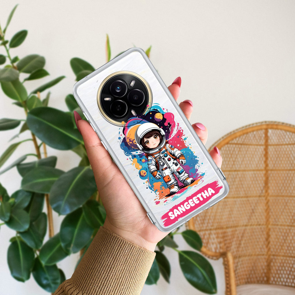 Astronaut Customize Anti Yelllow Case For Realme 14 Pro 5G