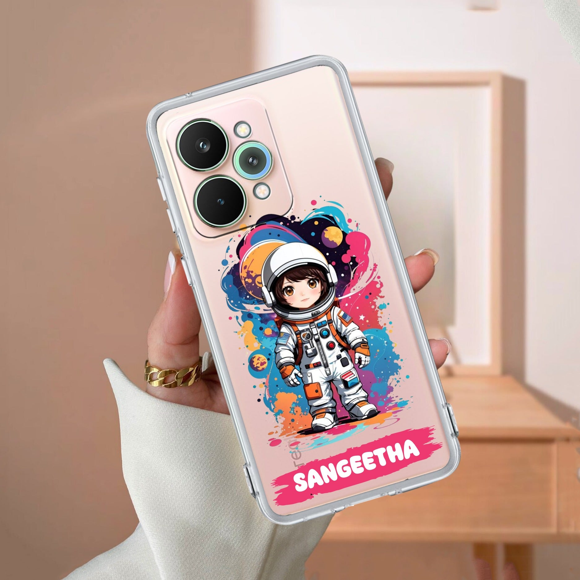 Astronaut Customize Anti Yellow Case For Realme 15 Pro 5G