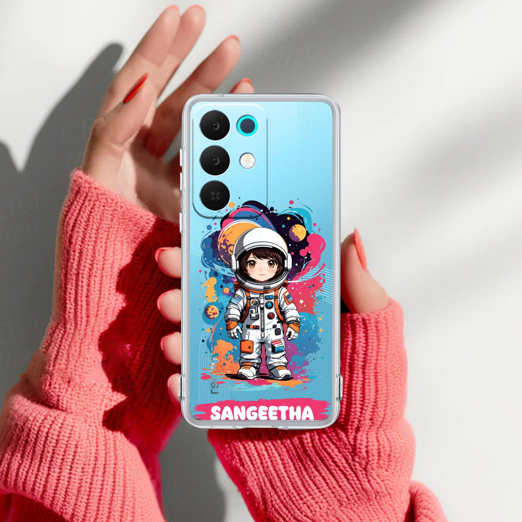 Astronaut Customize Anti Yelllow Case For Realme 15X 5G