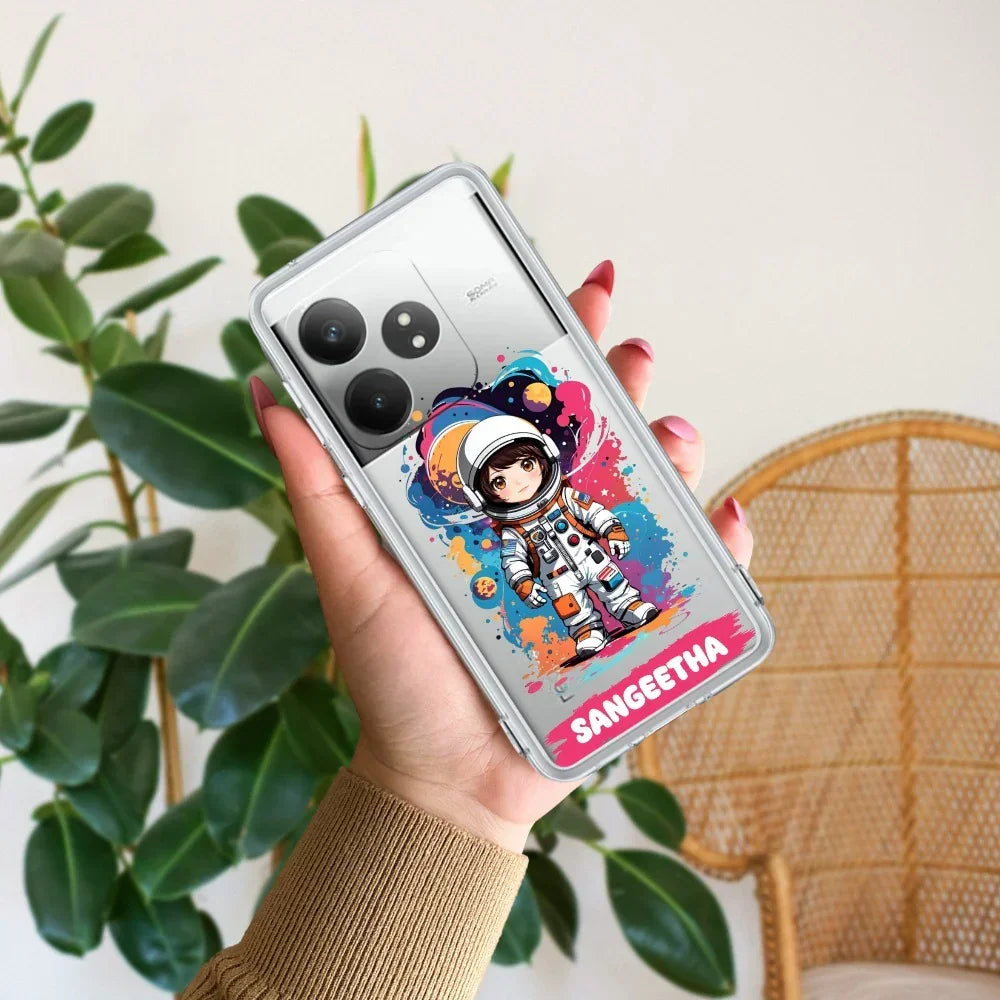 Astronaut Customize Anti Yelllow Case For Realme GT 6T 5G