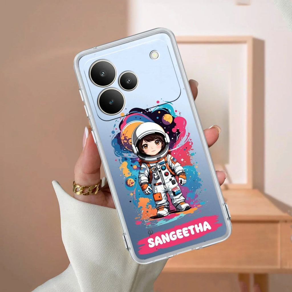 Astronaut Customize Transparent Silicon Case For Realme P4 Pro 5G