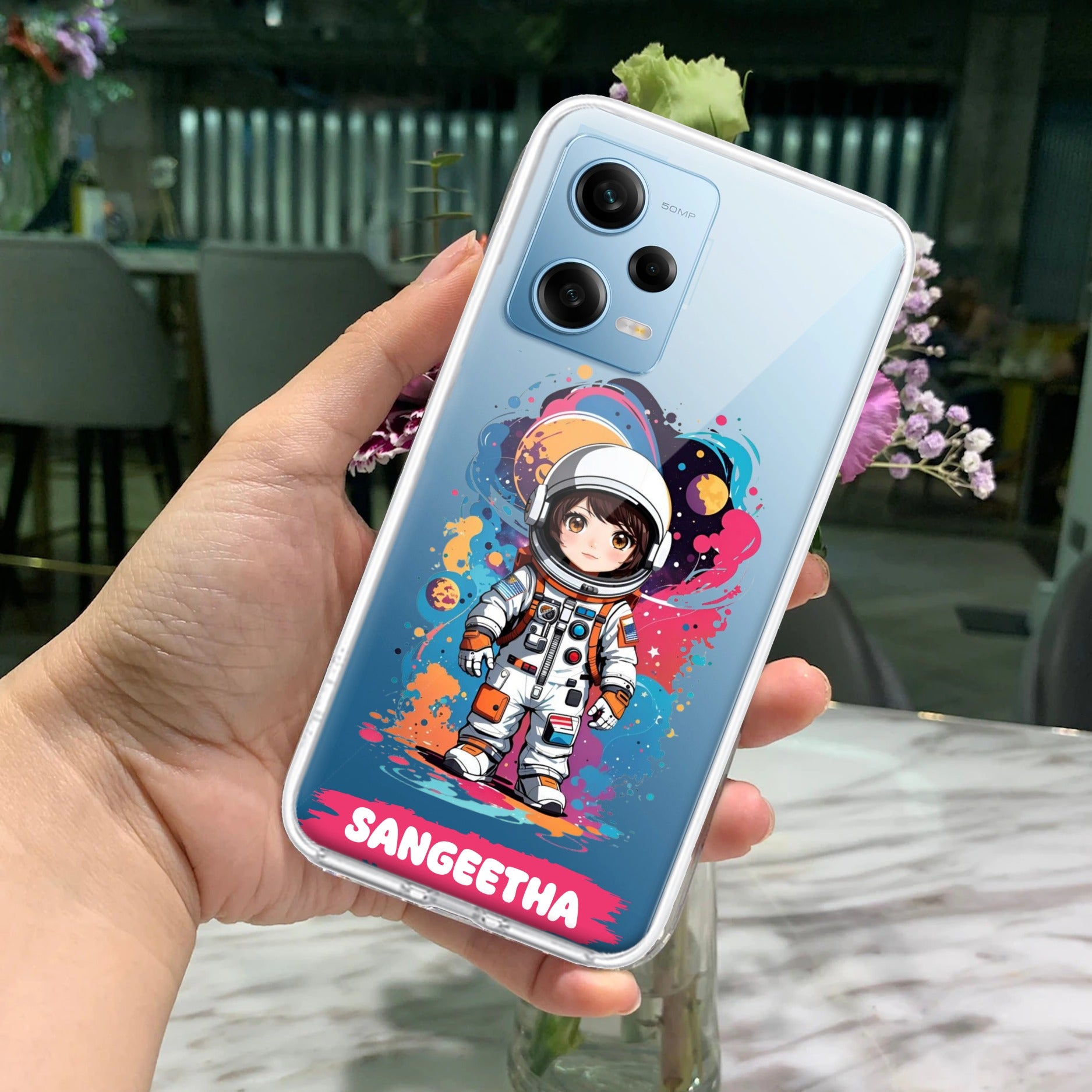 Astronaut Customize Transparent Silicon Case For Redmi/Xiaomi