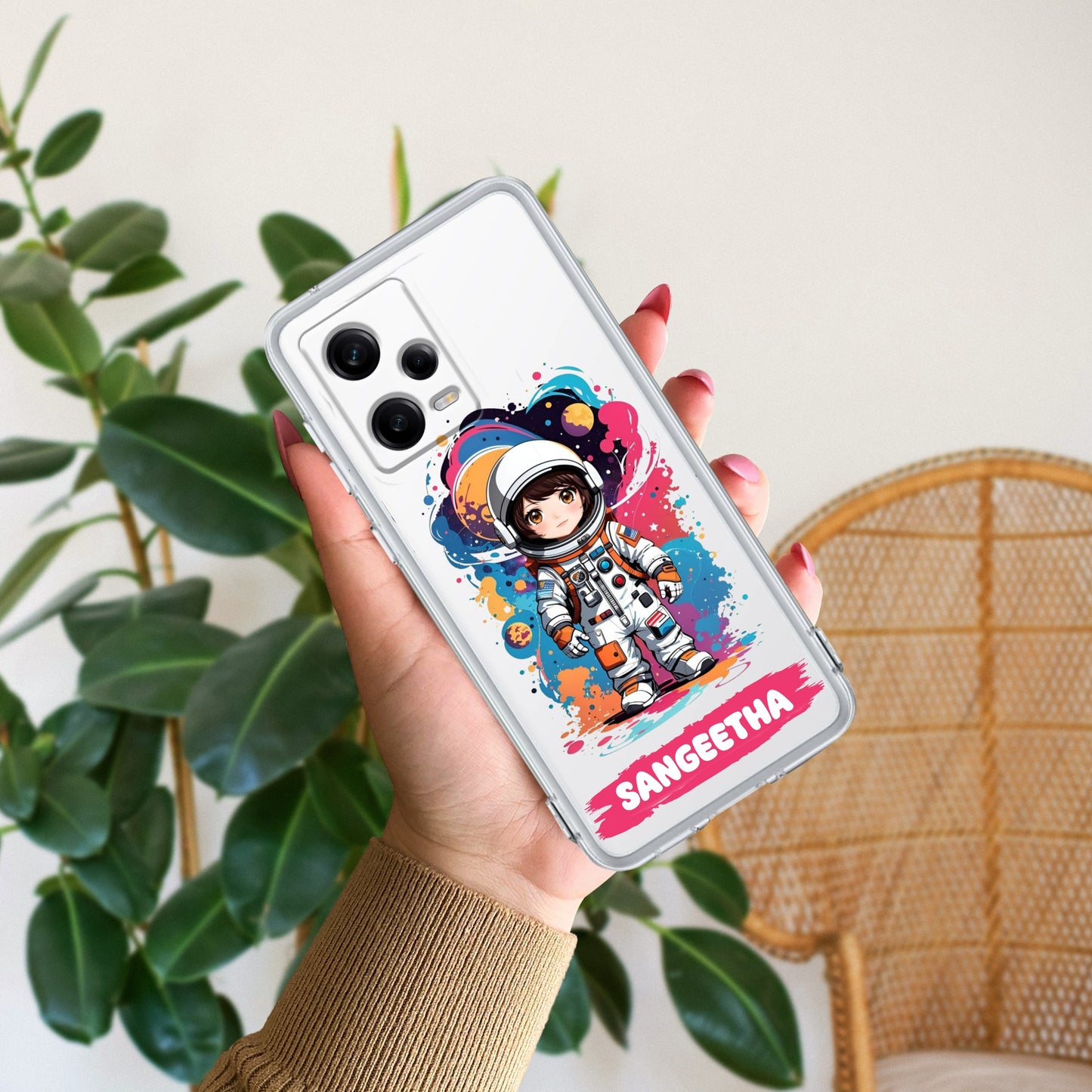 Astronaut Customize Transparent Silicon Case For Redmi/Xiaomi