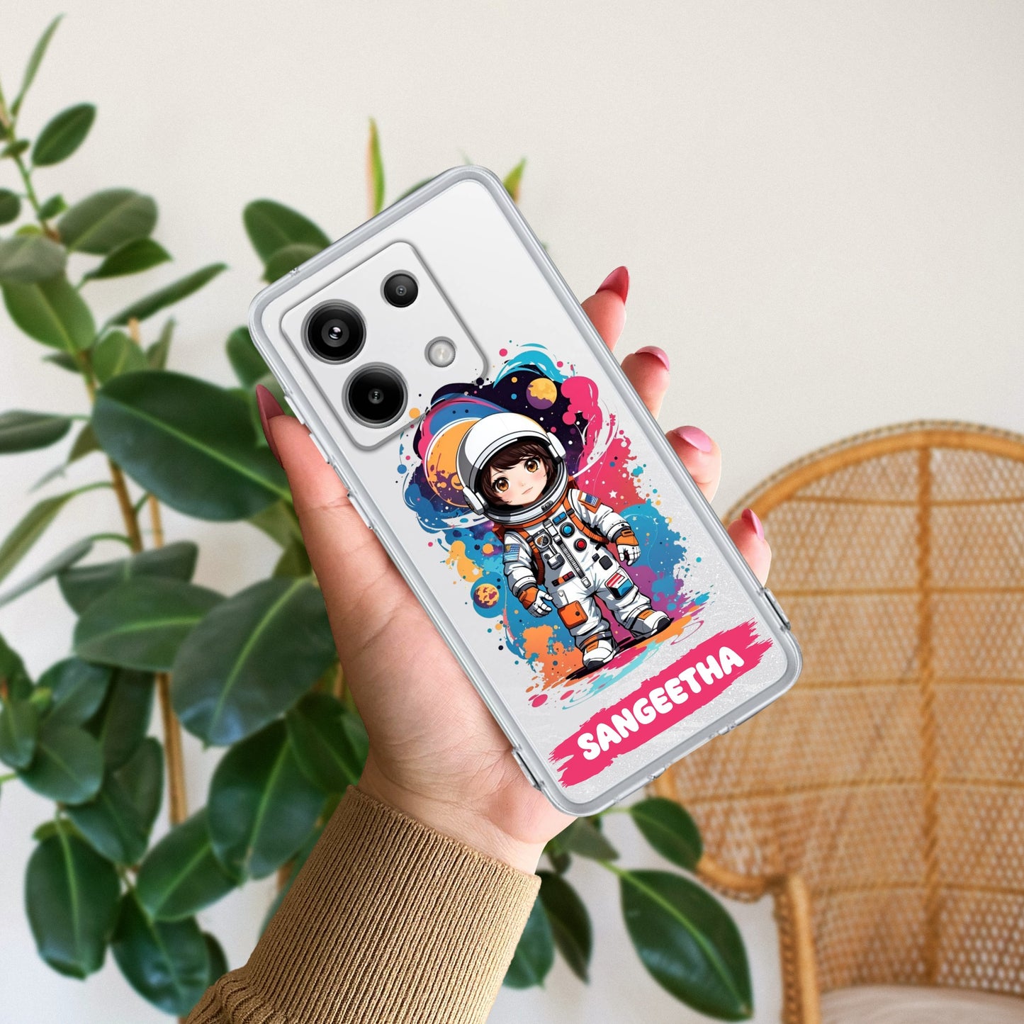 Astronaut Customize Transparent Silicon Case For Redmi/Xiaomi