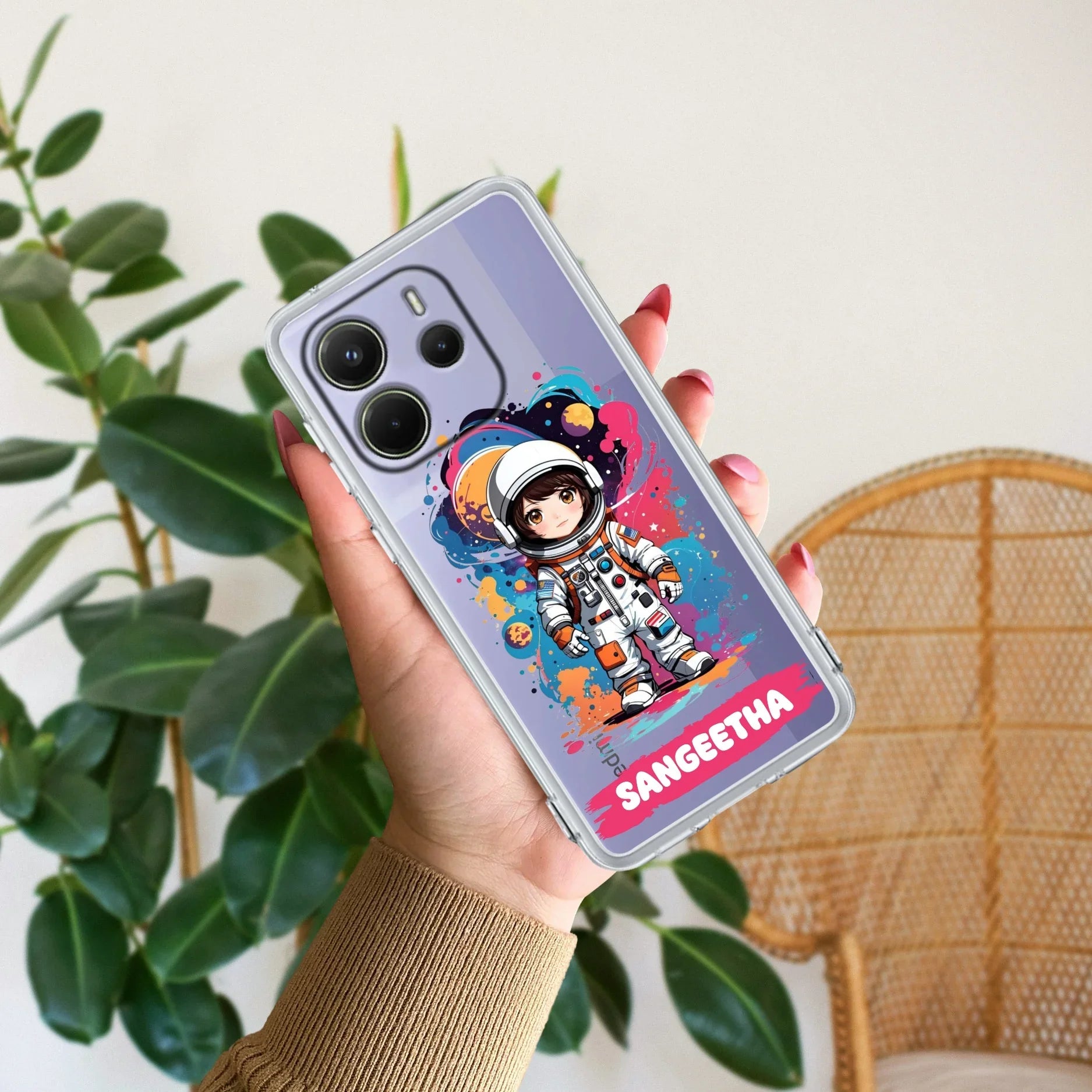Astronaut Customize Transparent Silicon Case For Redmi/Xiaomi - ShopOnCliQ