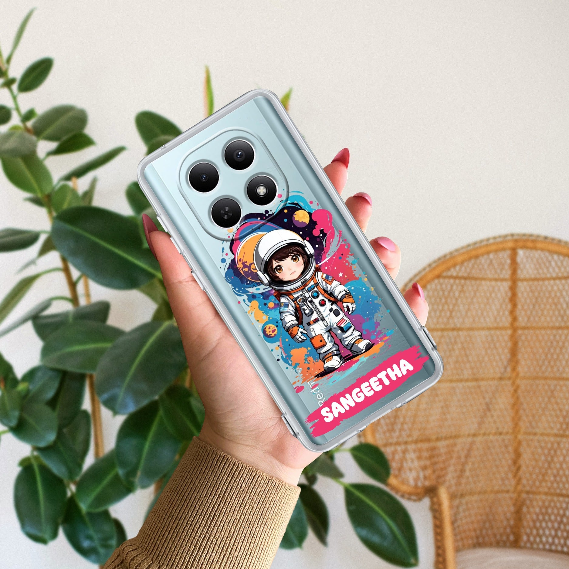 Astronaut Customize Transparent Silicon Case For Redmi/Xiaomi