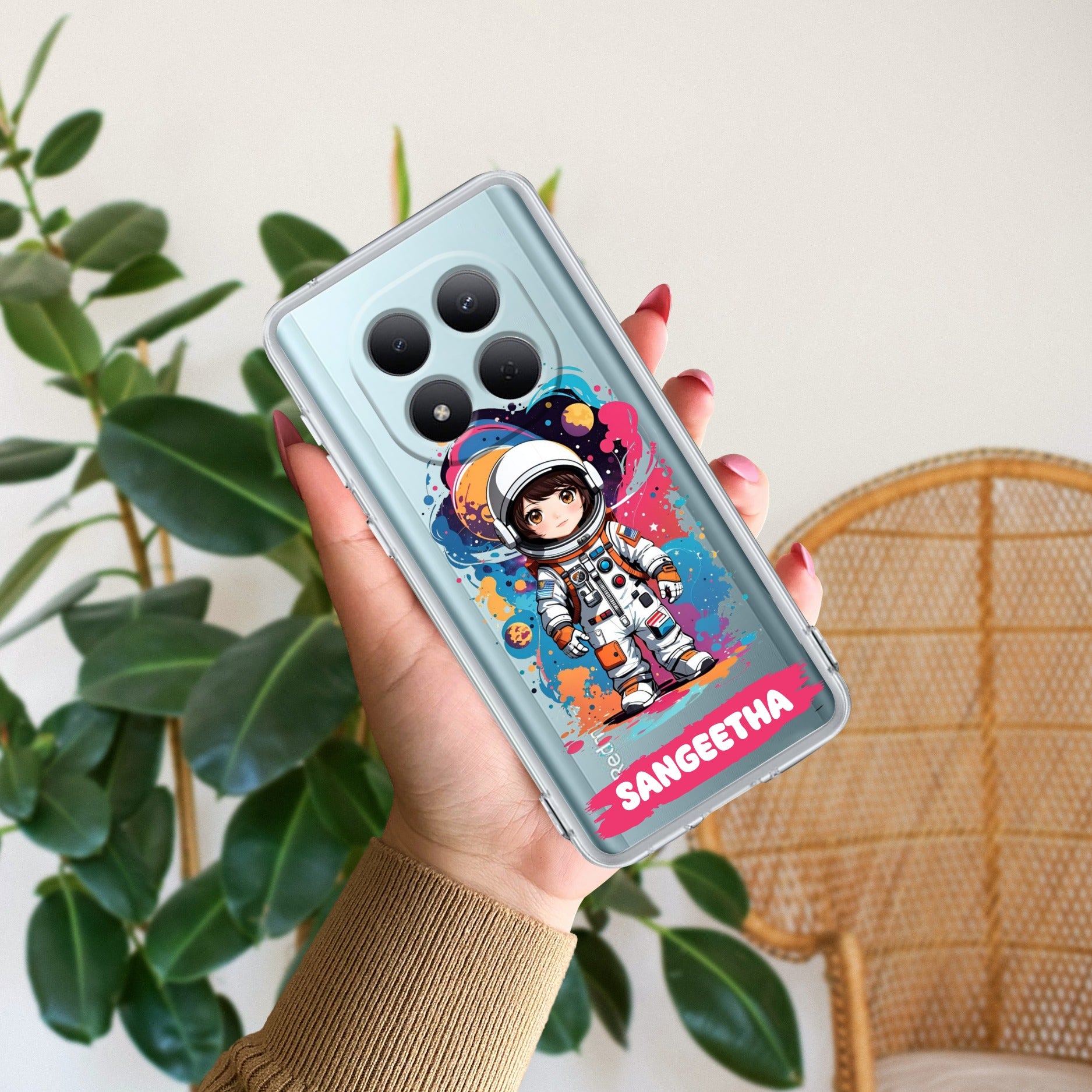Astronaut Customize Transparent Silicon Case For Redmi Note 15 Pro Plus 5G