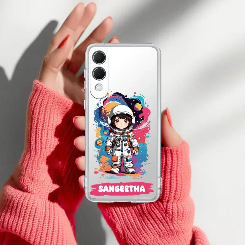 Astronaut Customize Transparent Silicon Case For Samsung Galaxy A54