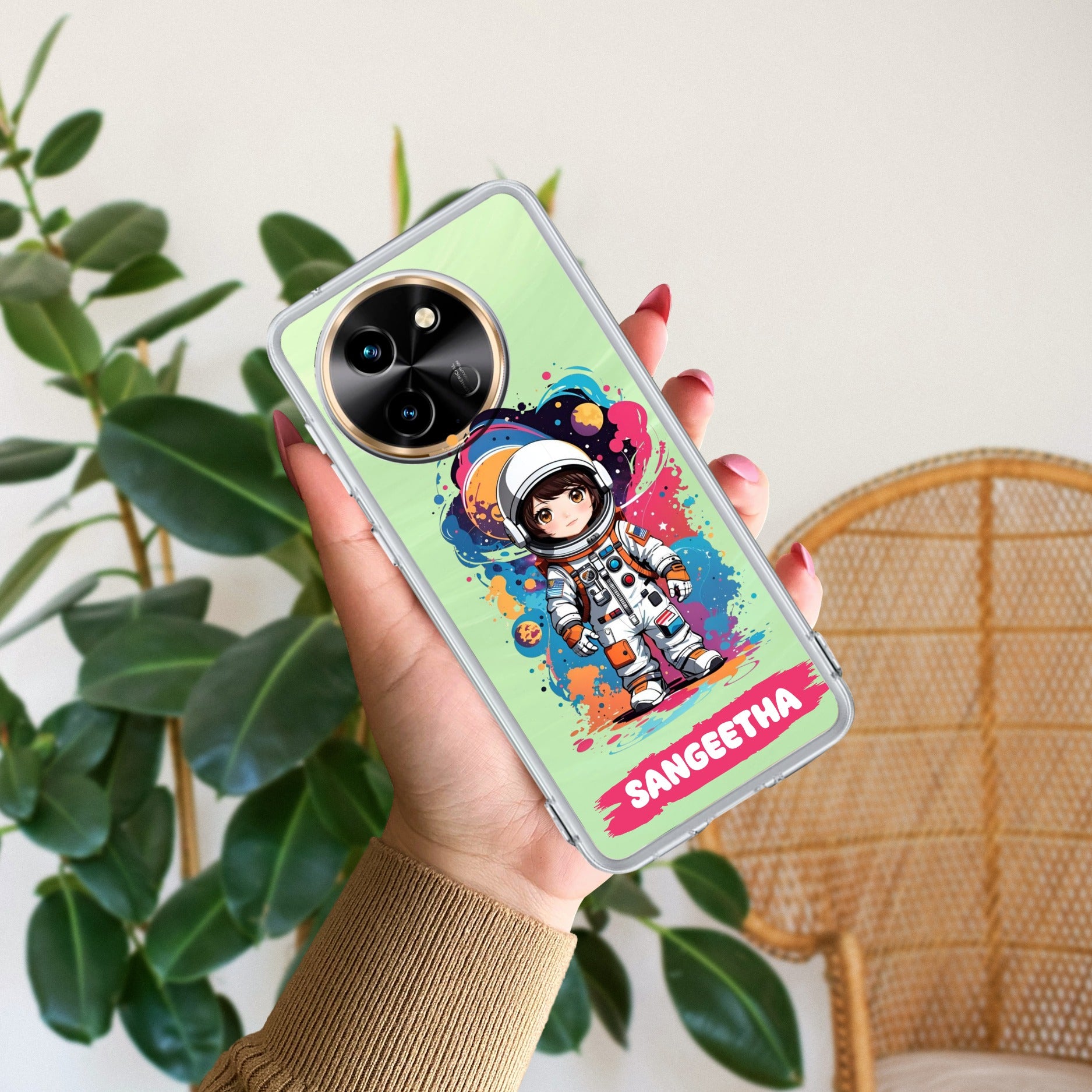 Astronaut Customize Transparent Silicon Case For Vivo T3X 5G