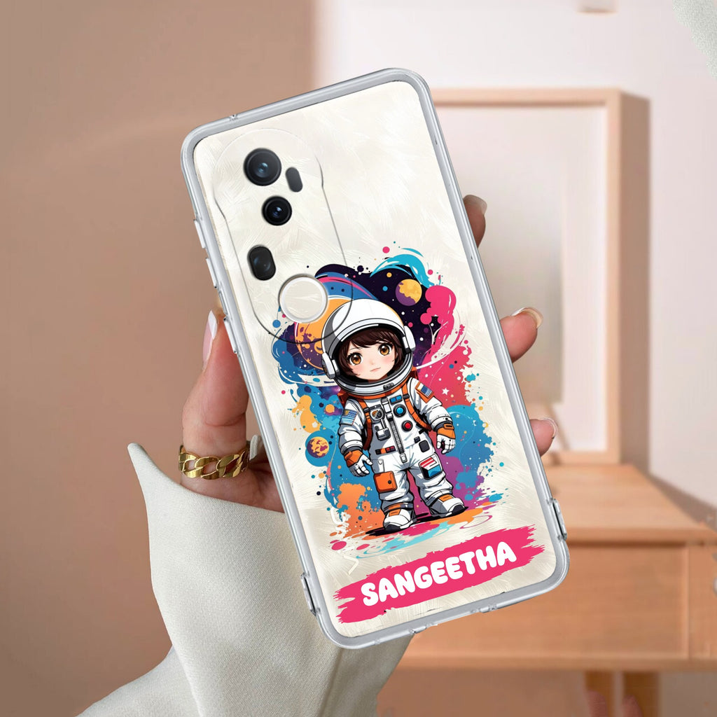 Astronaut Customize Transparent Silicon Case For Vivo T4 Ultra 5G
