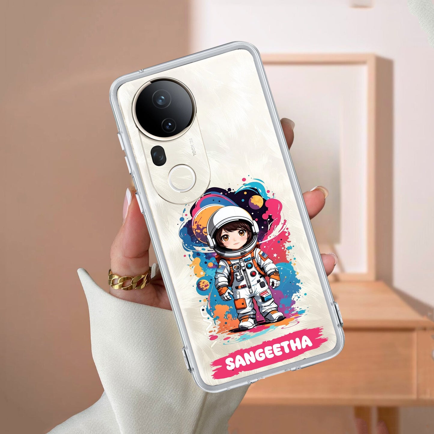 Astronaut Customize Transparent Silicon Case For Vivo