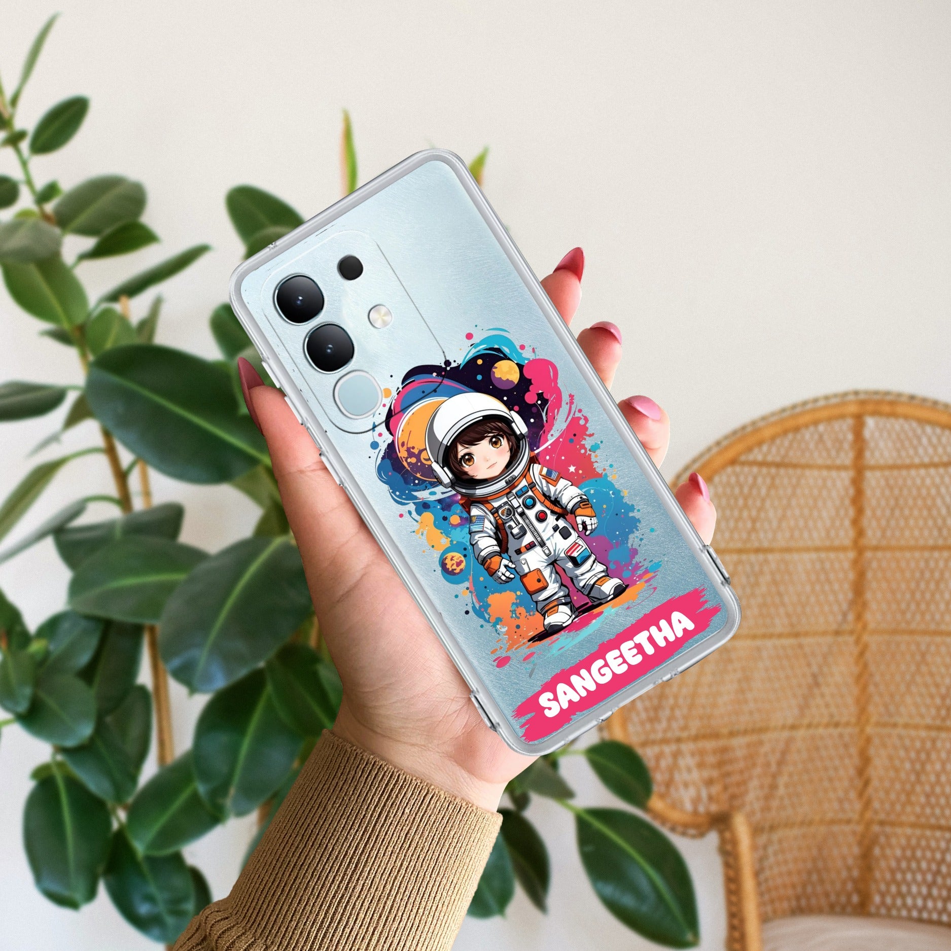 Astronaut Customize Transparent Silicon Case For Vivo T4x 5G