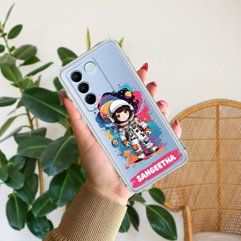 Astronaut Customize Transparent Silicon Case For Vivo Y12G /Vivo Y12S