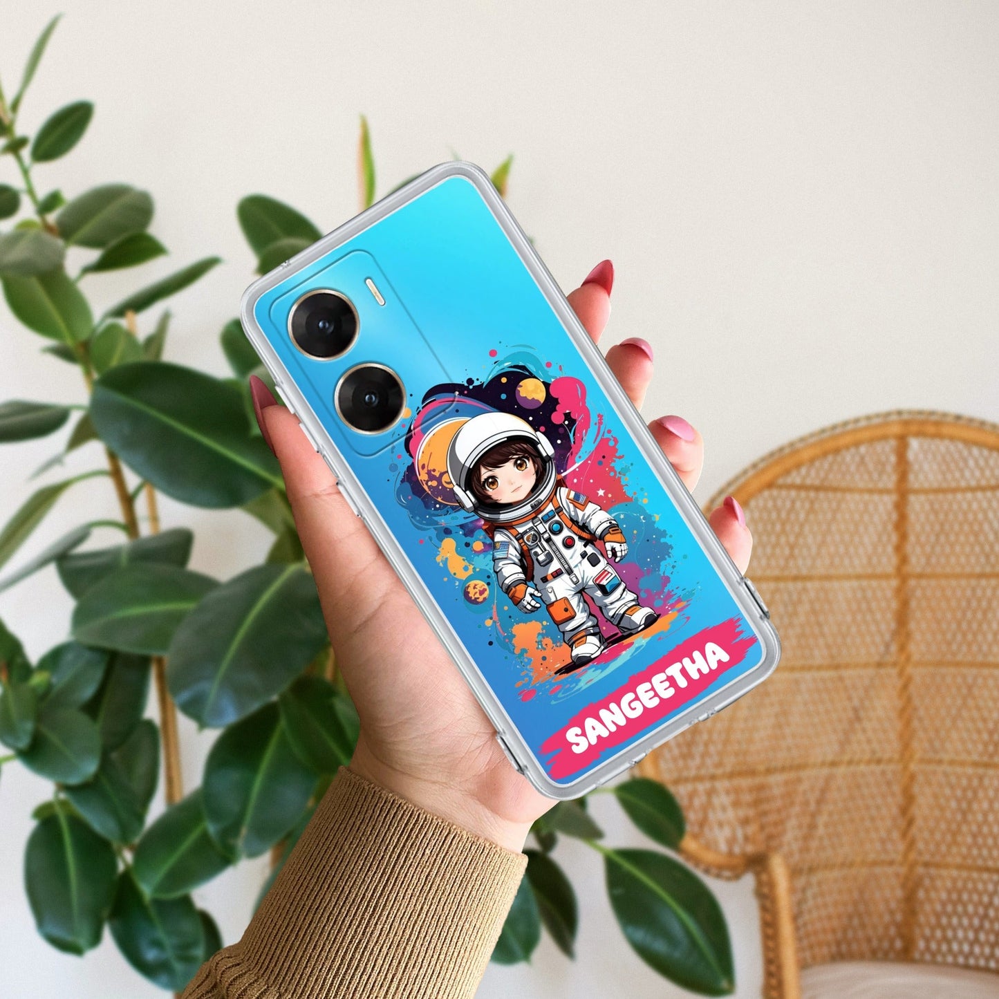 Astronaut Customize Transparent Silicon Case For Vivo