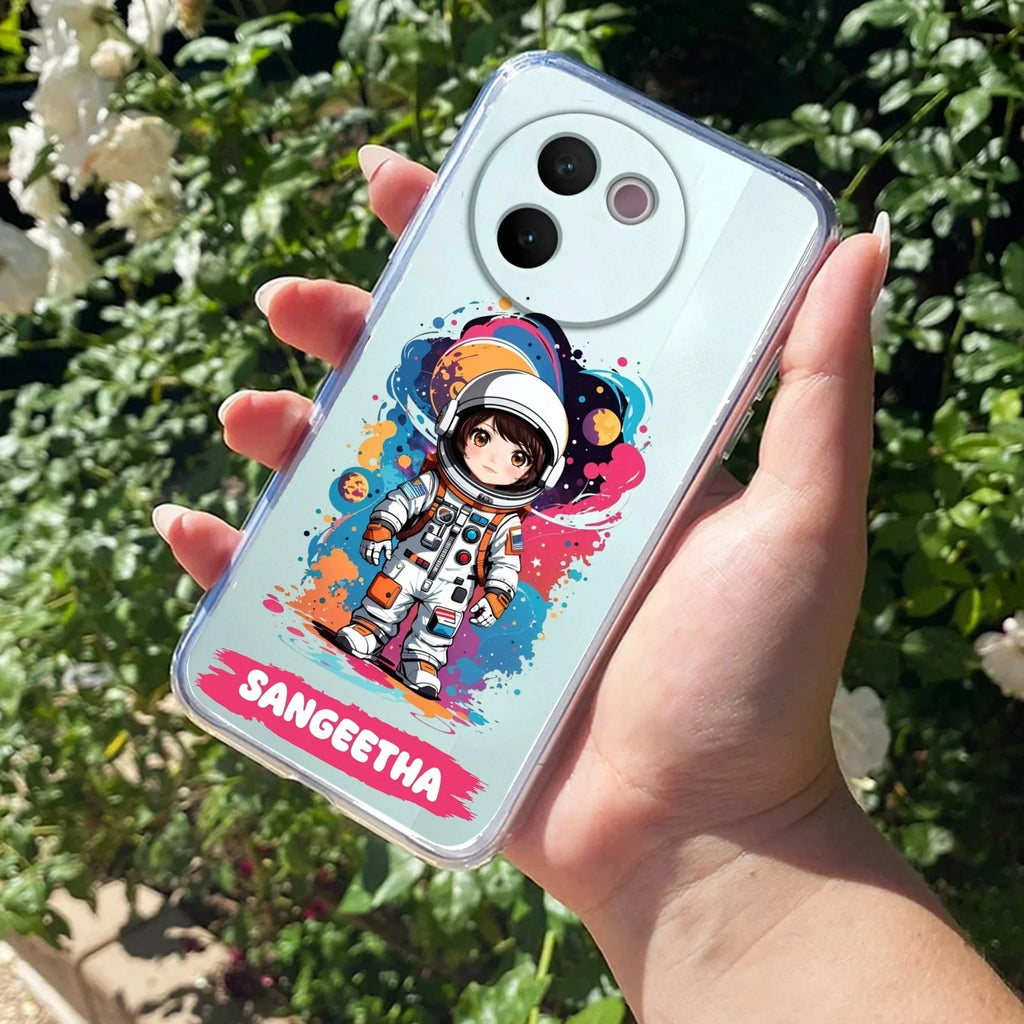 Astronaut Customize Transparent Silicon Case For Vivo X90 Pro 5G
