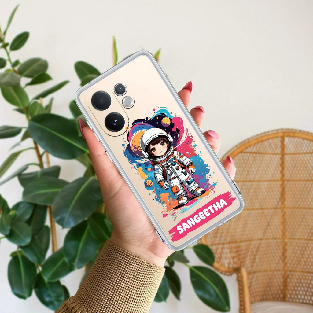 Astronaut Customize Transparent Silicon Case For Vivo V40 Pro 5G