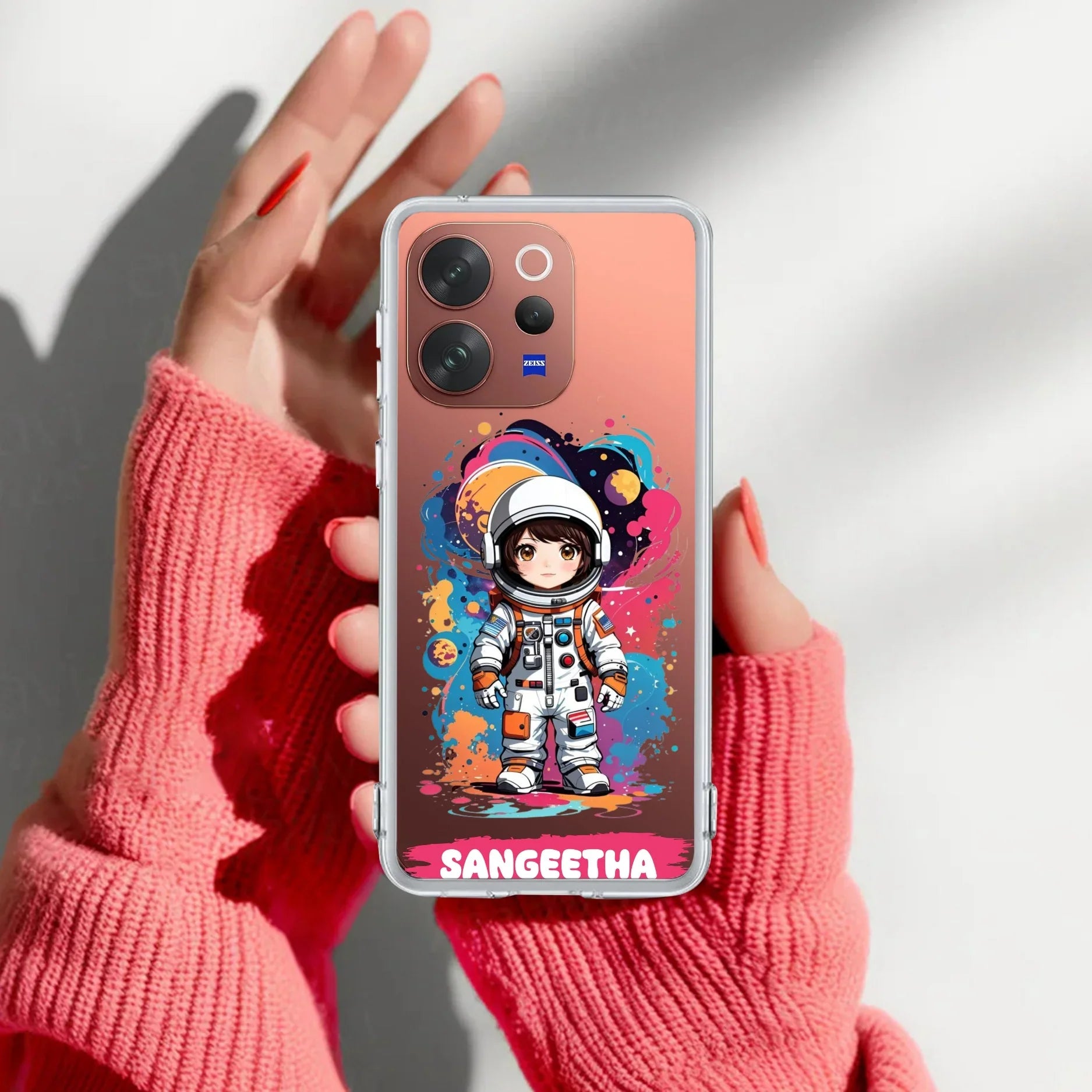 Astronaut Customize Transparent Silicon Case For Vivo X200 FE