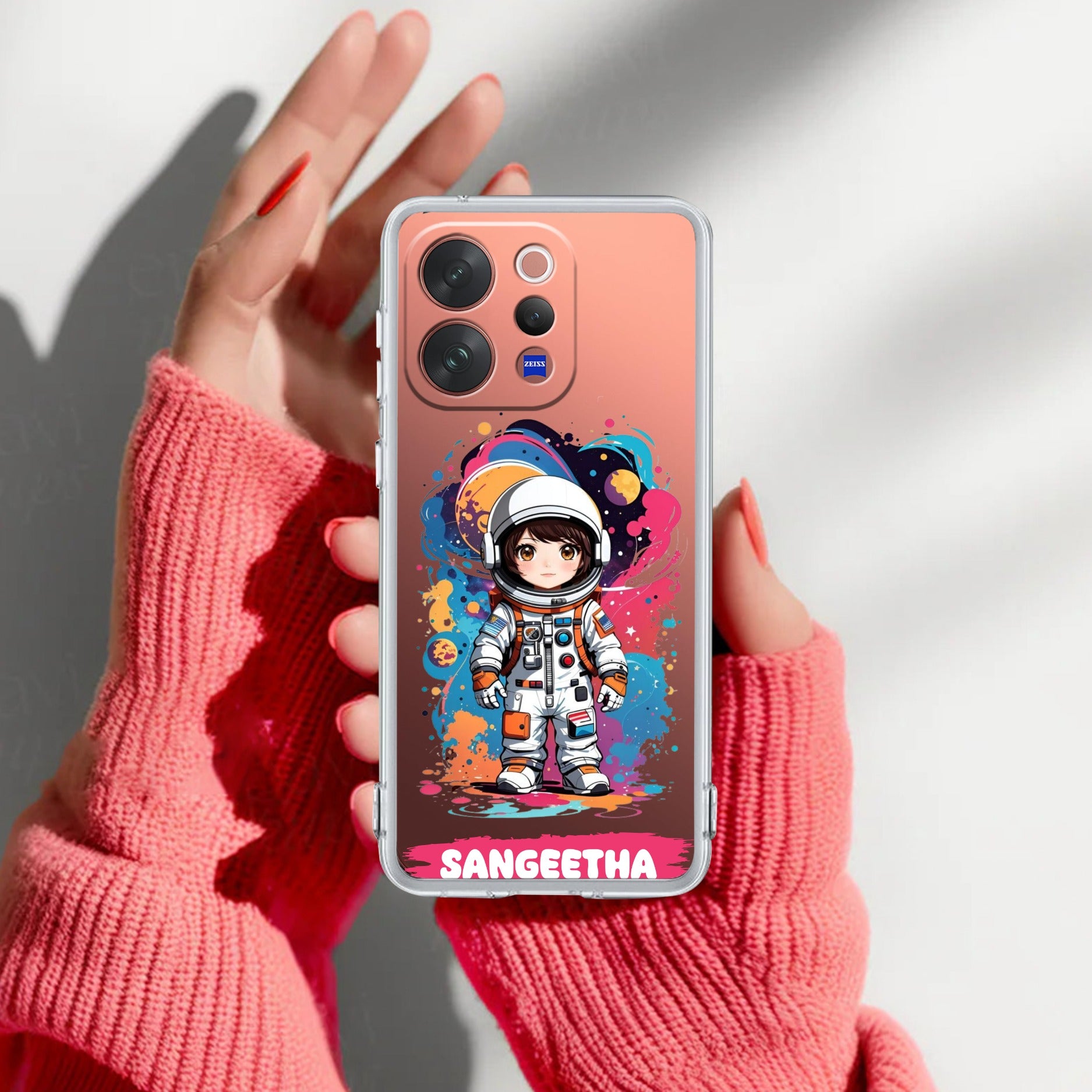 Astronaut Customize Transparent Silicon Case For Vivo Y400 5G