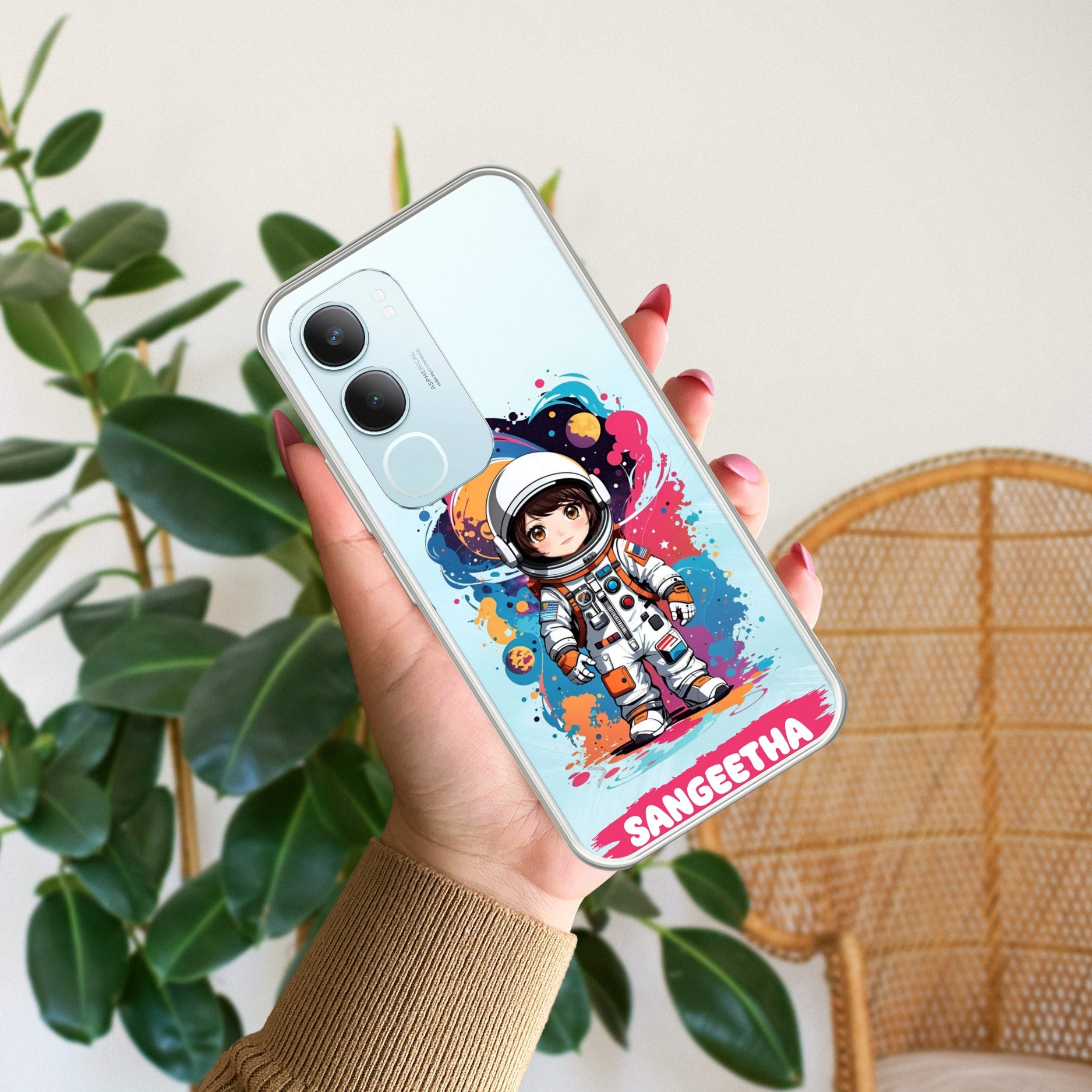 Astronaut Customize Transparent Silicon Case For Vivo Y29 5G