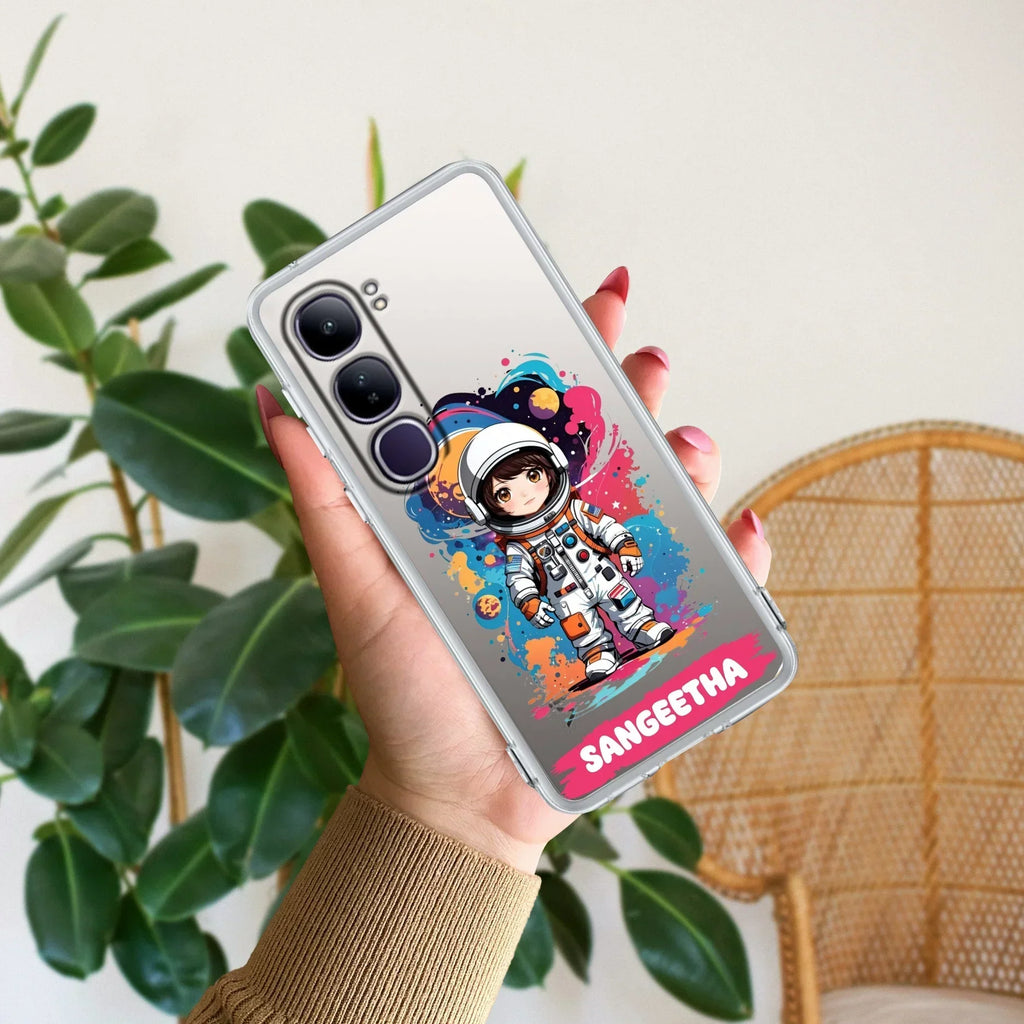 Astronaut Customize Transparent Silicon Case For Vivo Y39 5G