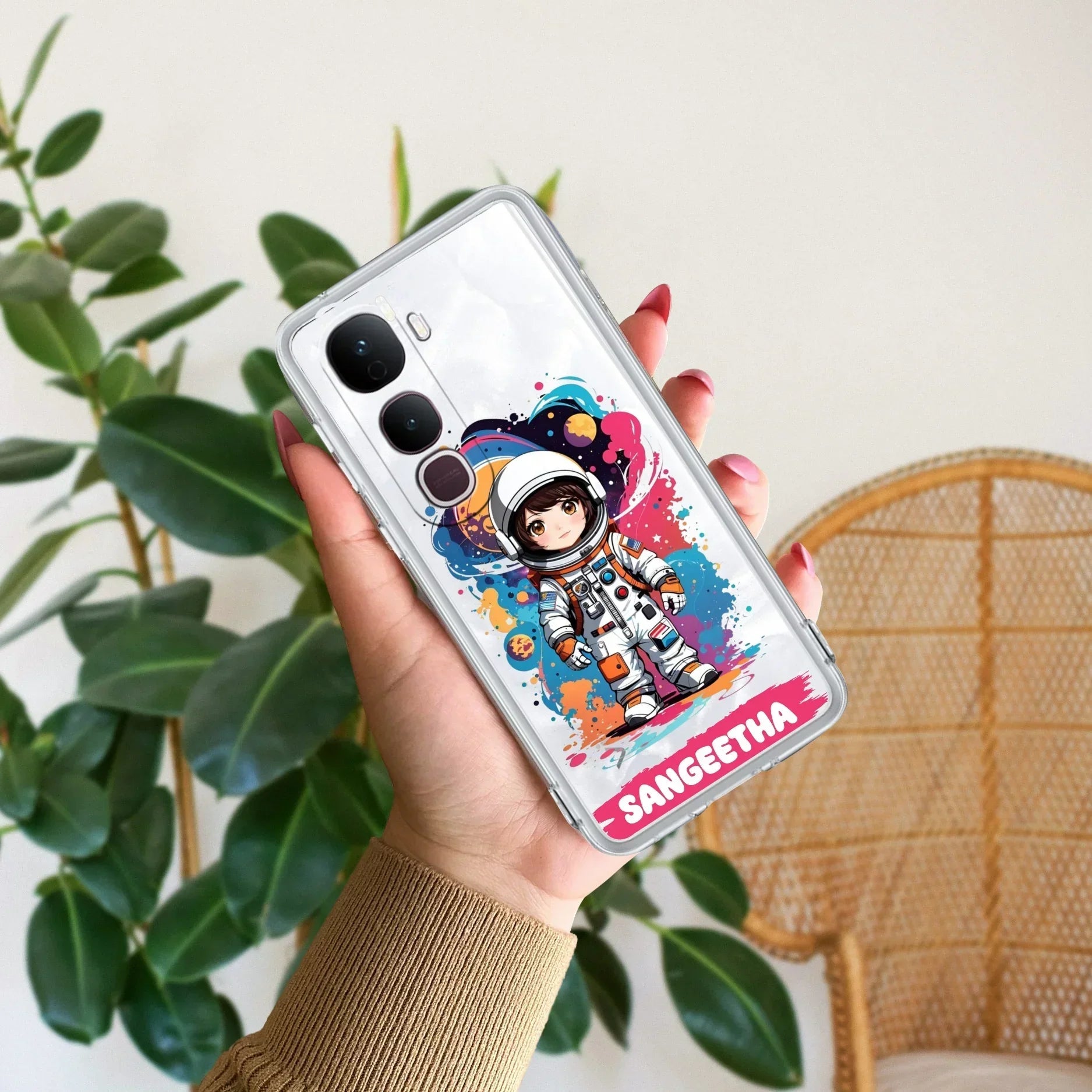 Astronaut Customize Transparent Silicon Case For Vivo V40e 5G