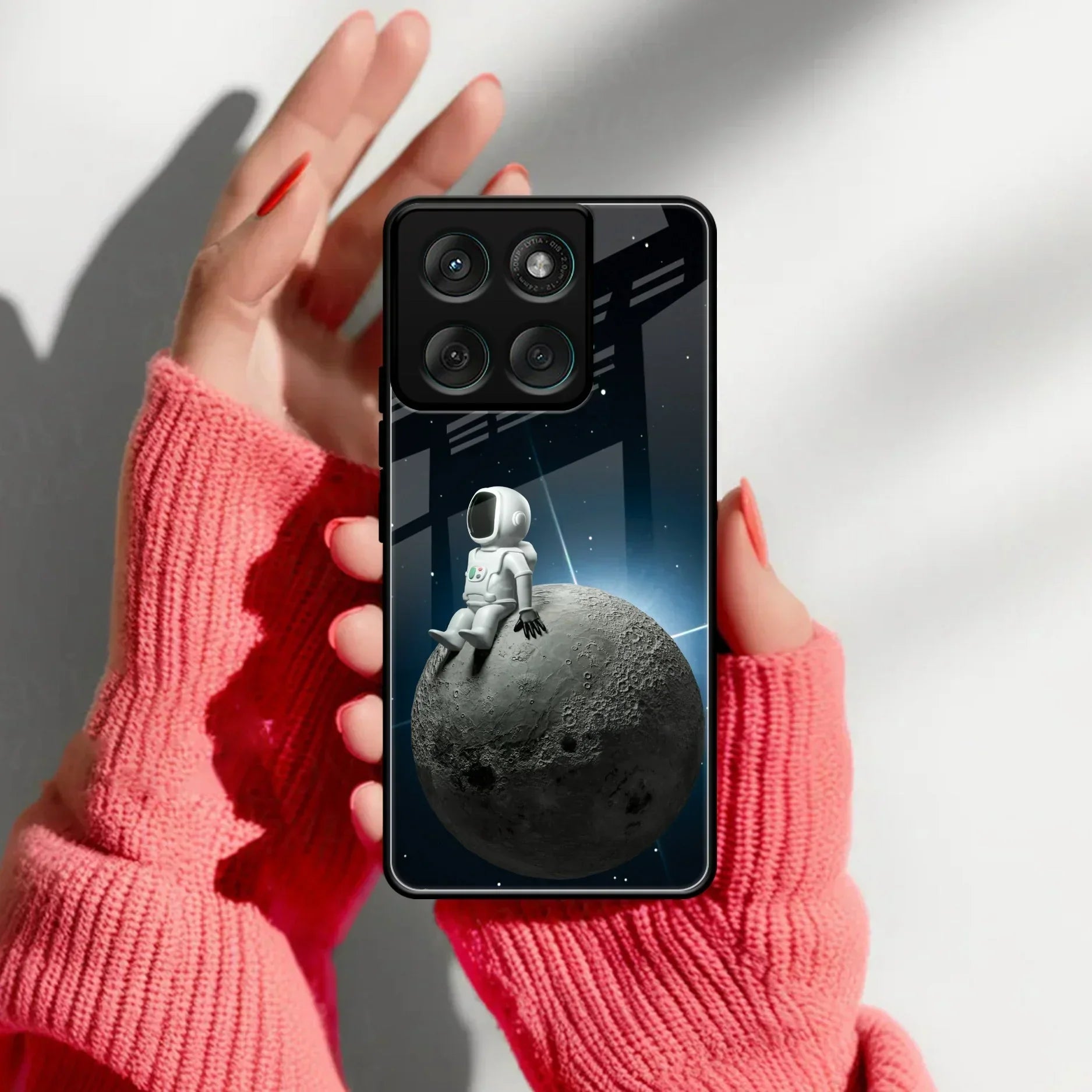 Astronod Moon Glass Case Cover For Motorola - ShopOnCliQ