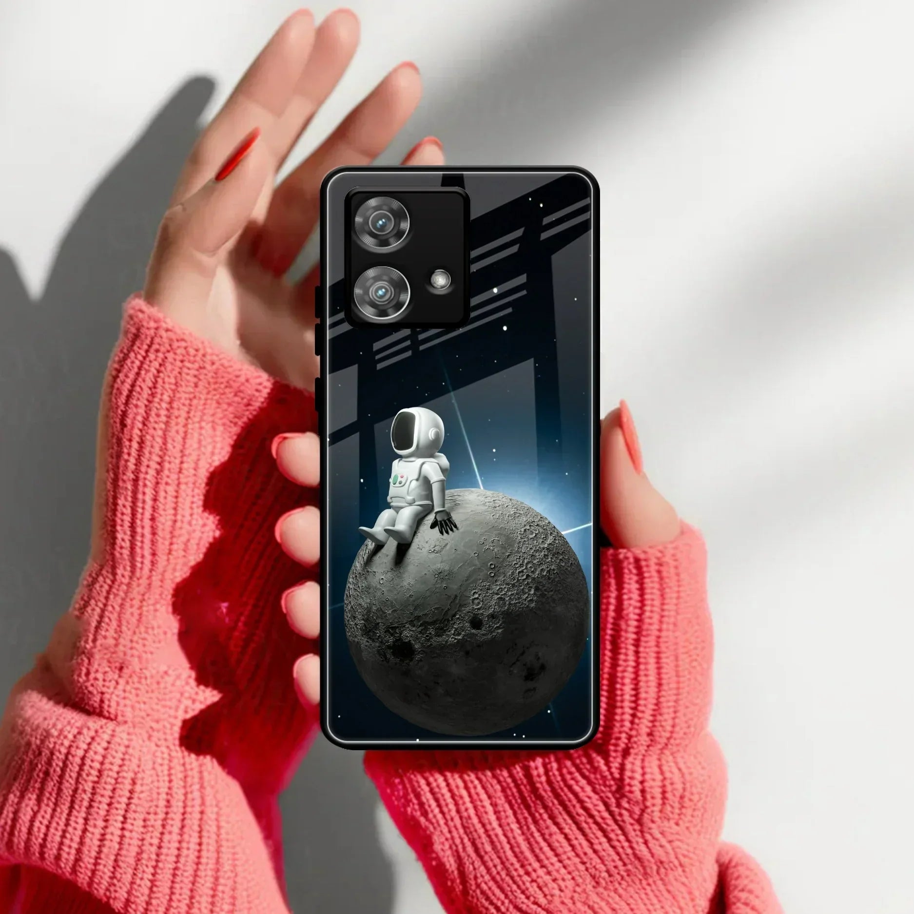 Astronod Moon Glass Case Cover For Motorola - ShopOnCliQ