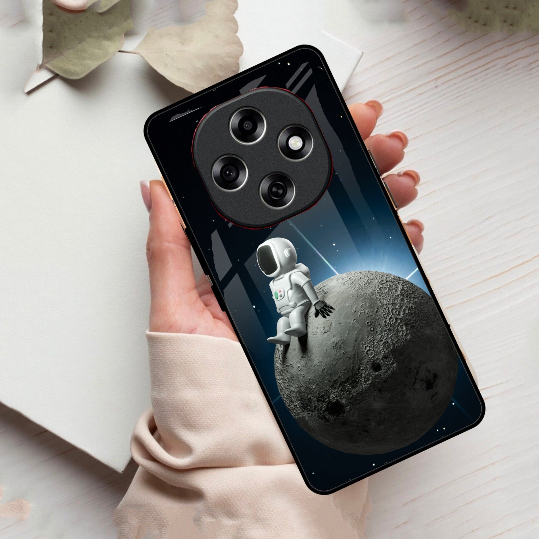 Astronod Moon Glass Case Cover For Oppo