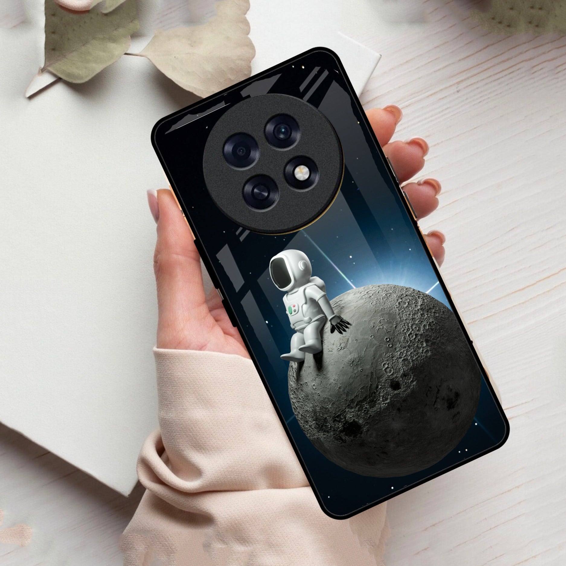 Astronod Moon Glass Case Cover For Oppo
