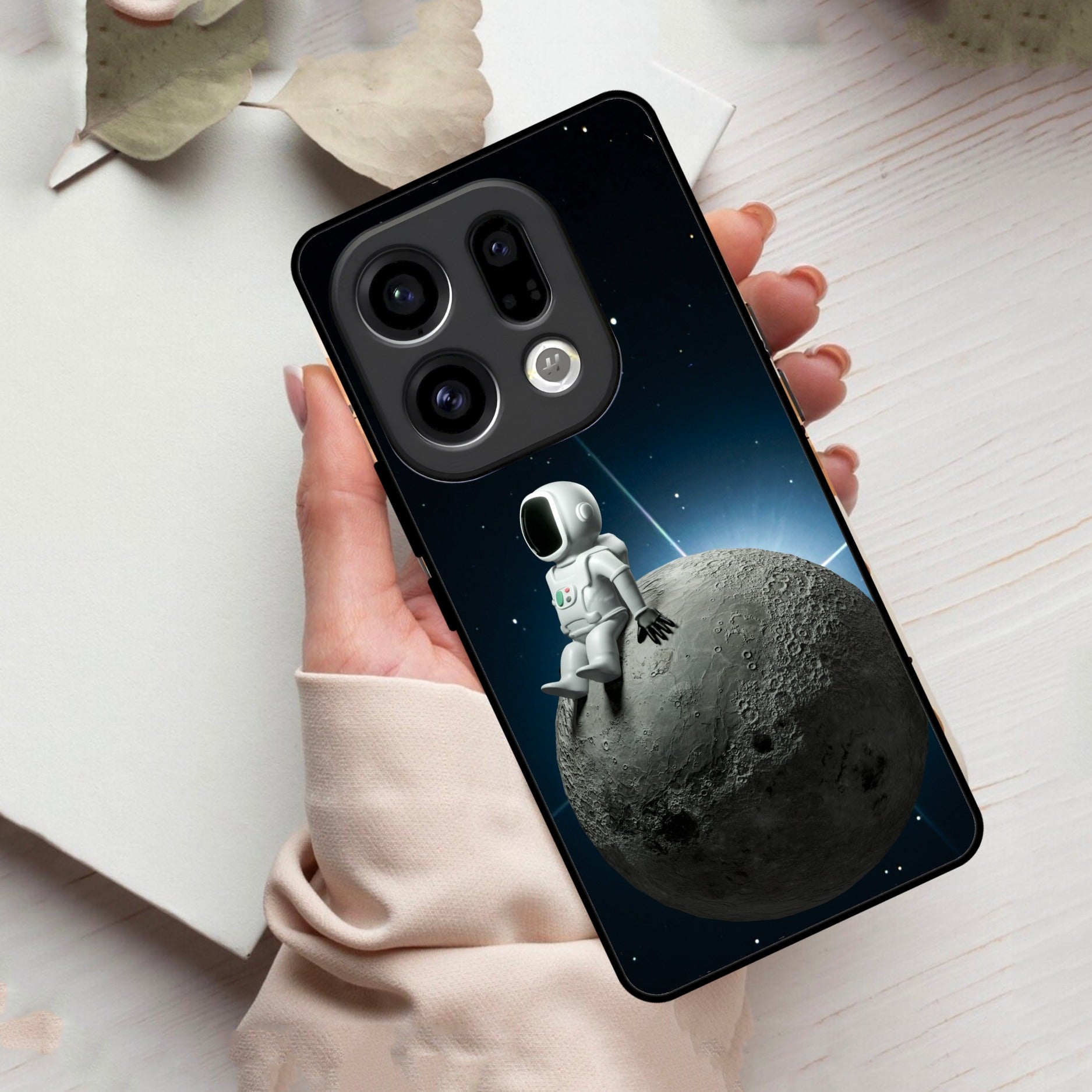 Astronod Moon Glass Case Cover For Oppo