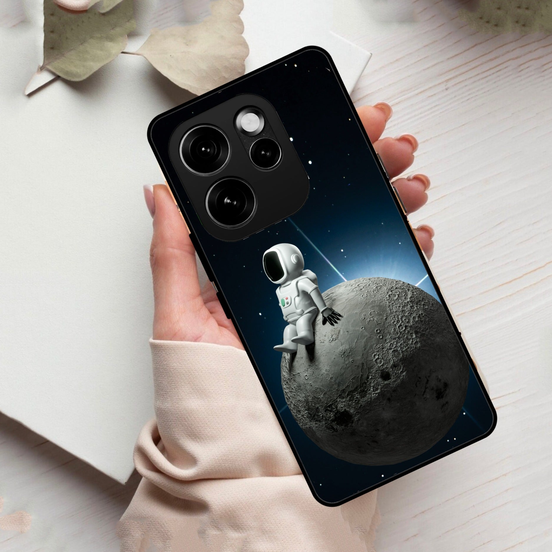Astronod Moon Glass Case Cover For Oppo