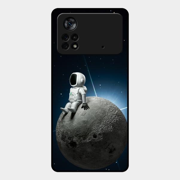 Astronod Moon Glass Case Cover For Poco X4 Pro 5G
