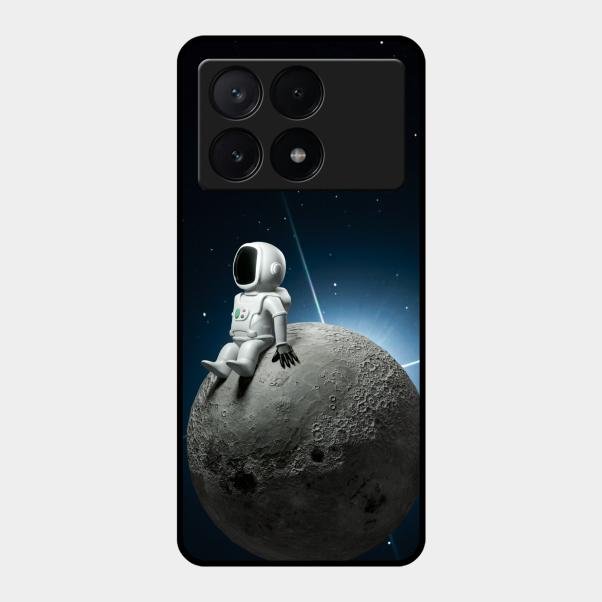 Astronod Moon Glass Case Cover For Poco X6 Pro 5G