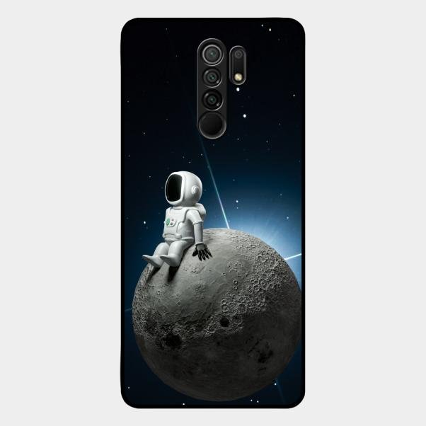 Astronod Moon Glass Case Cover For Redmi 9 Prime