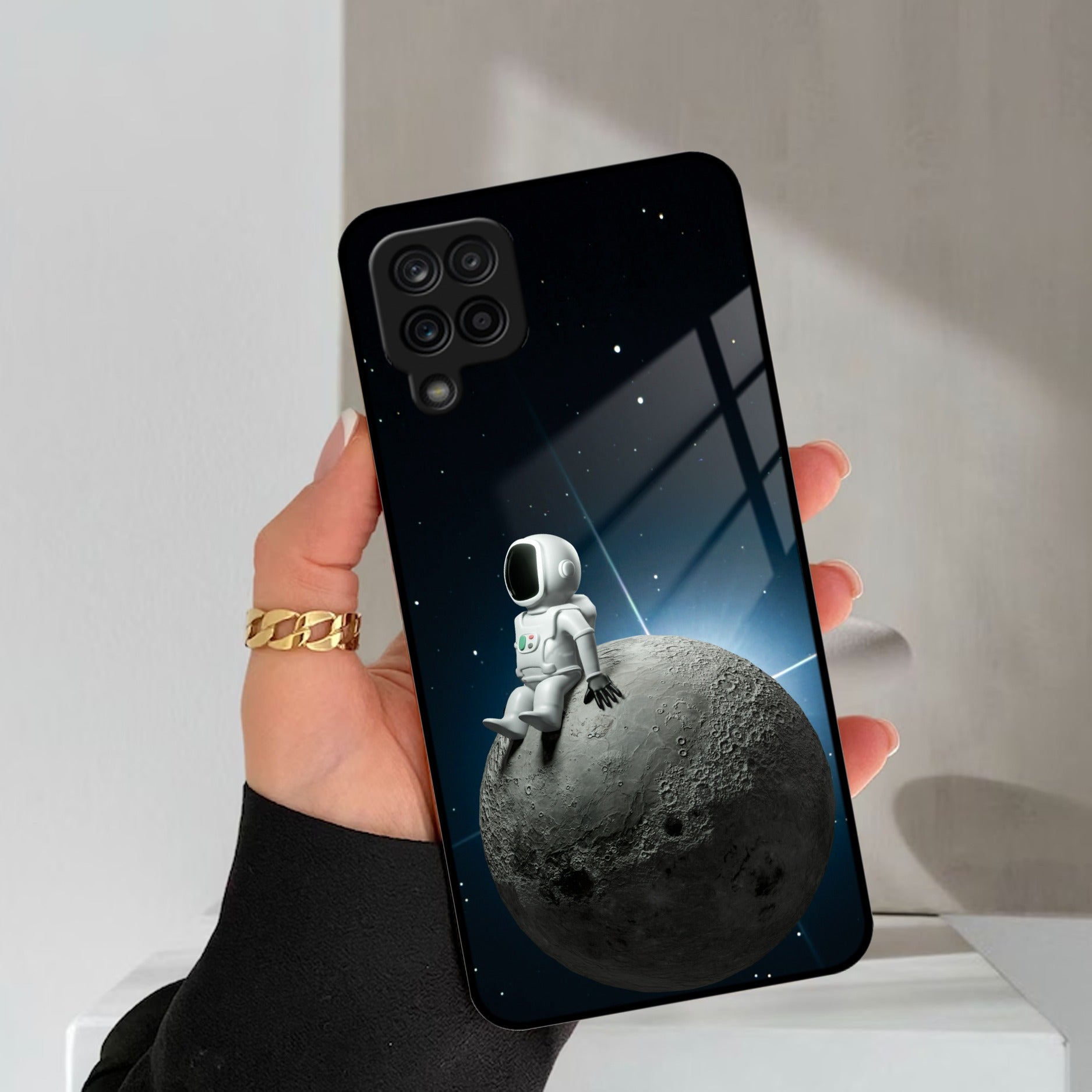 Astronod Moon Glass Case Cover For Samsung Galaxy A42 5G
