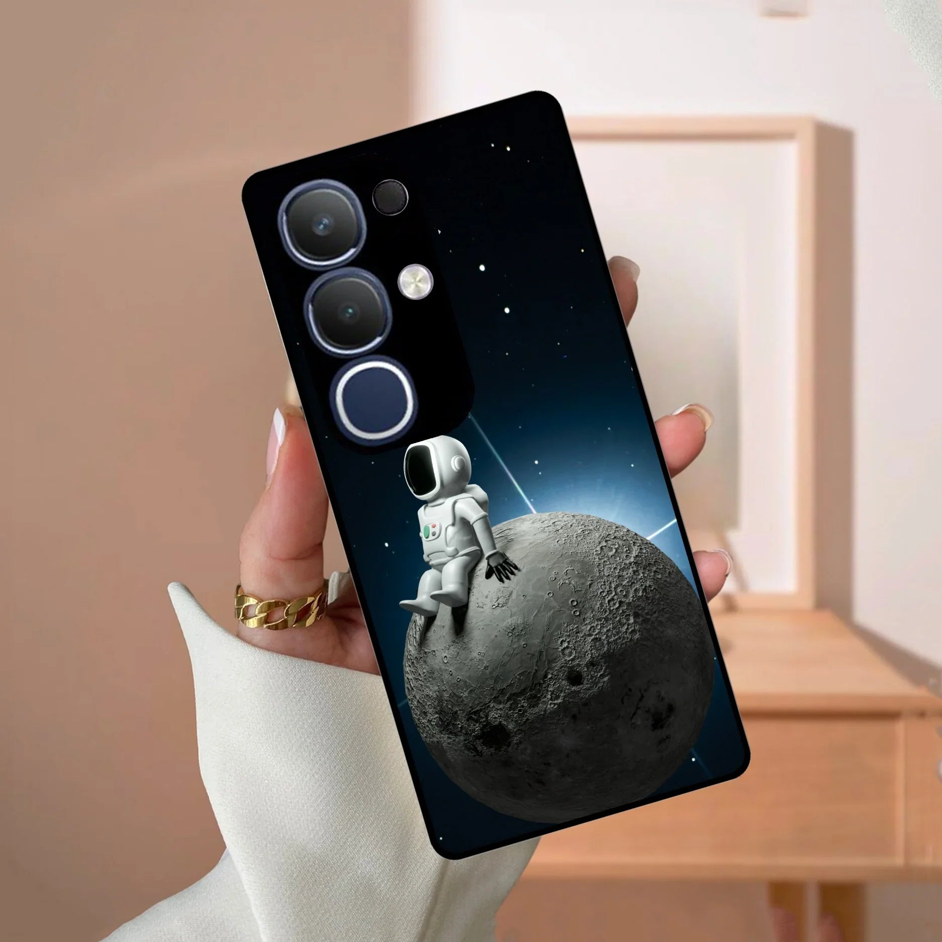 Astronod Moon Glass Case Cover For Vivo - ShopOnCliQ