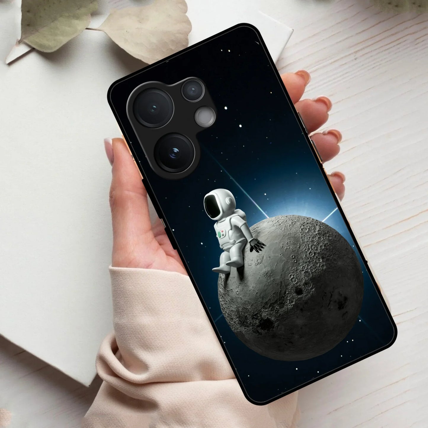 Astronod Moon Glass Case Cover For Vivo - ShopOnCliQ