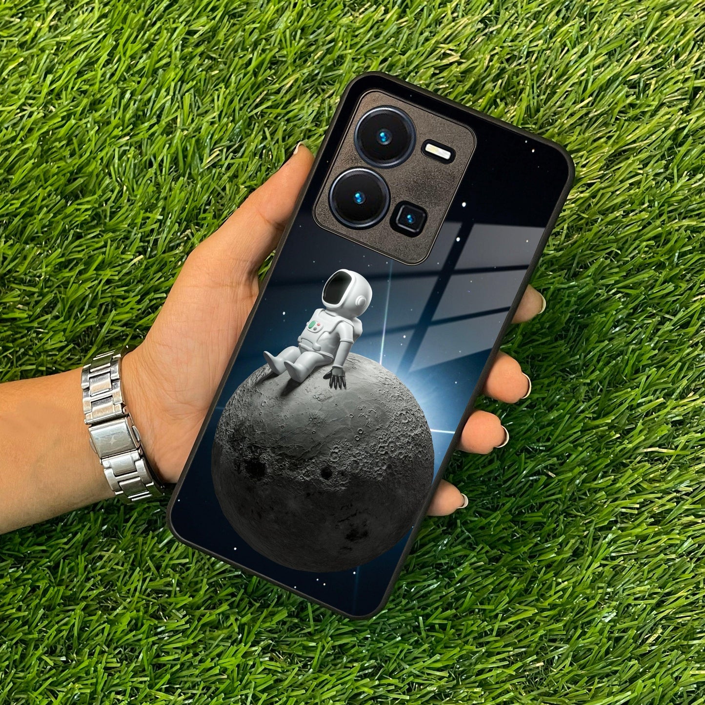 Astronod Moon Glass Case Cover For Vivo