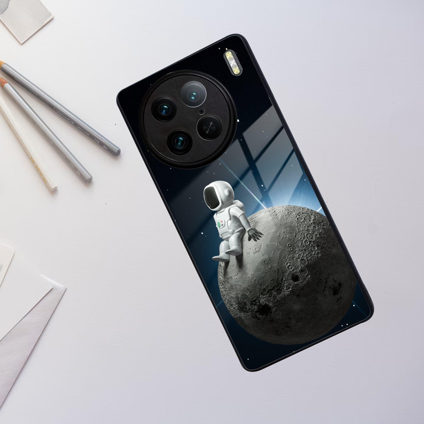 Astronod Moon Glass Case Cover For Vivo