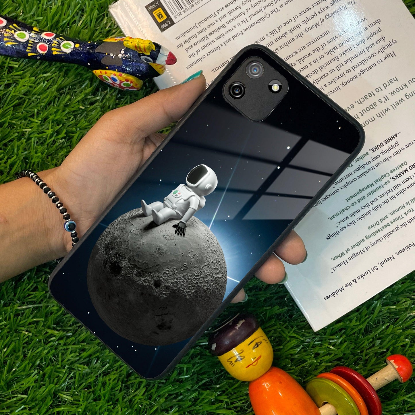 Astronod Moon Glass Case Cover For Realme/Narzo