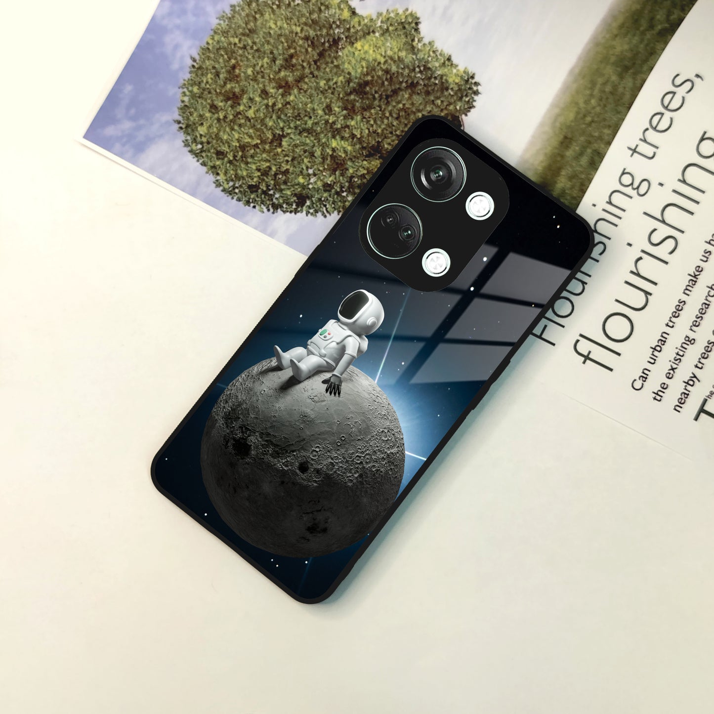 Astronod Moon Glass Case Cover For OnePlus