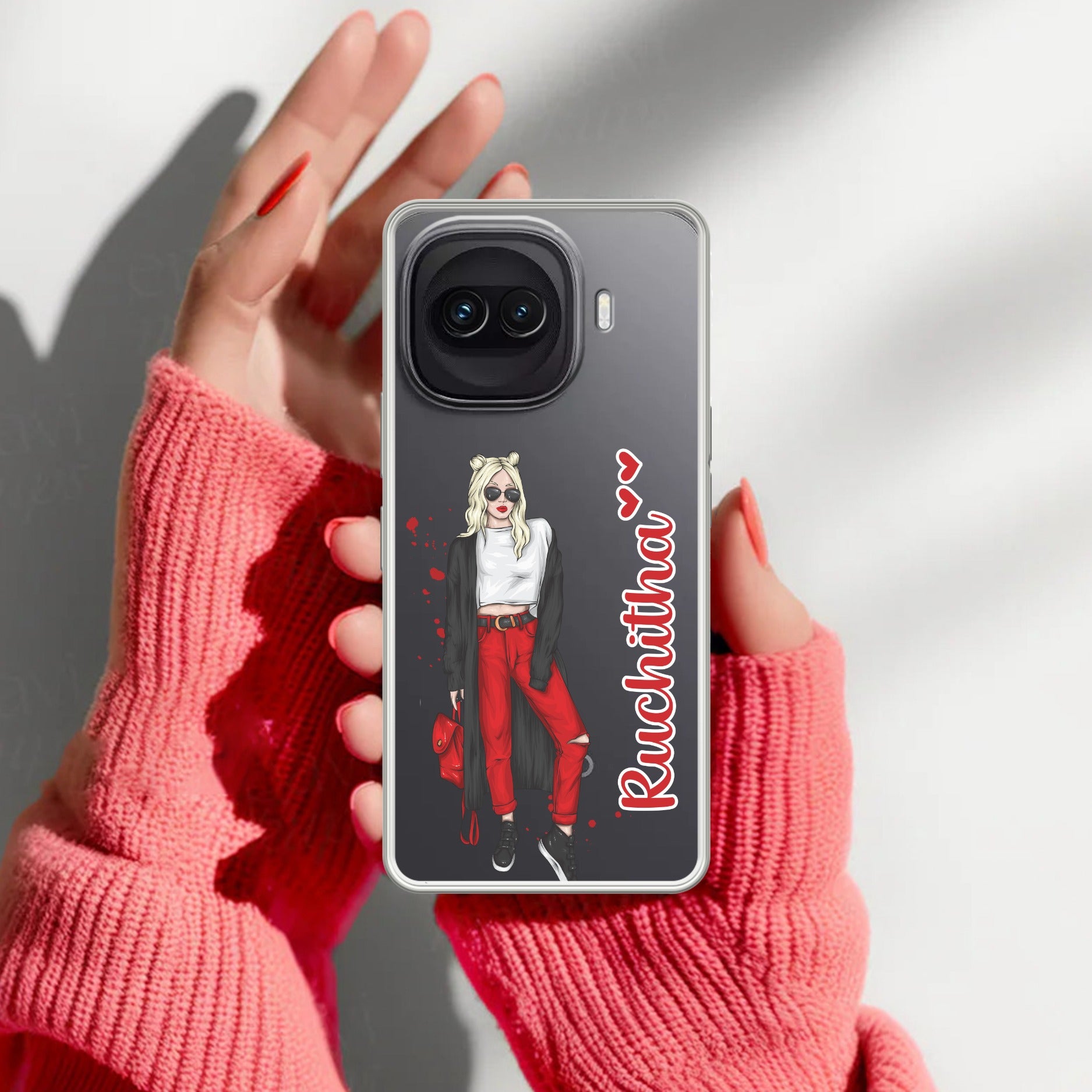 Attitude Girl Customize Transparent Silicon Case For iQOO 15R 5G