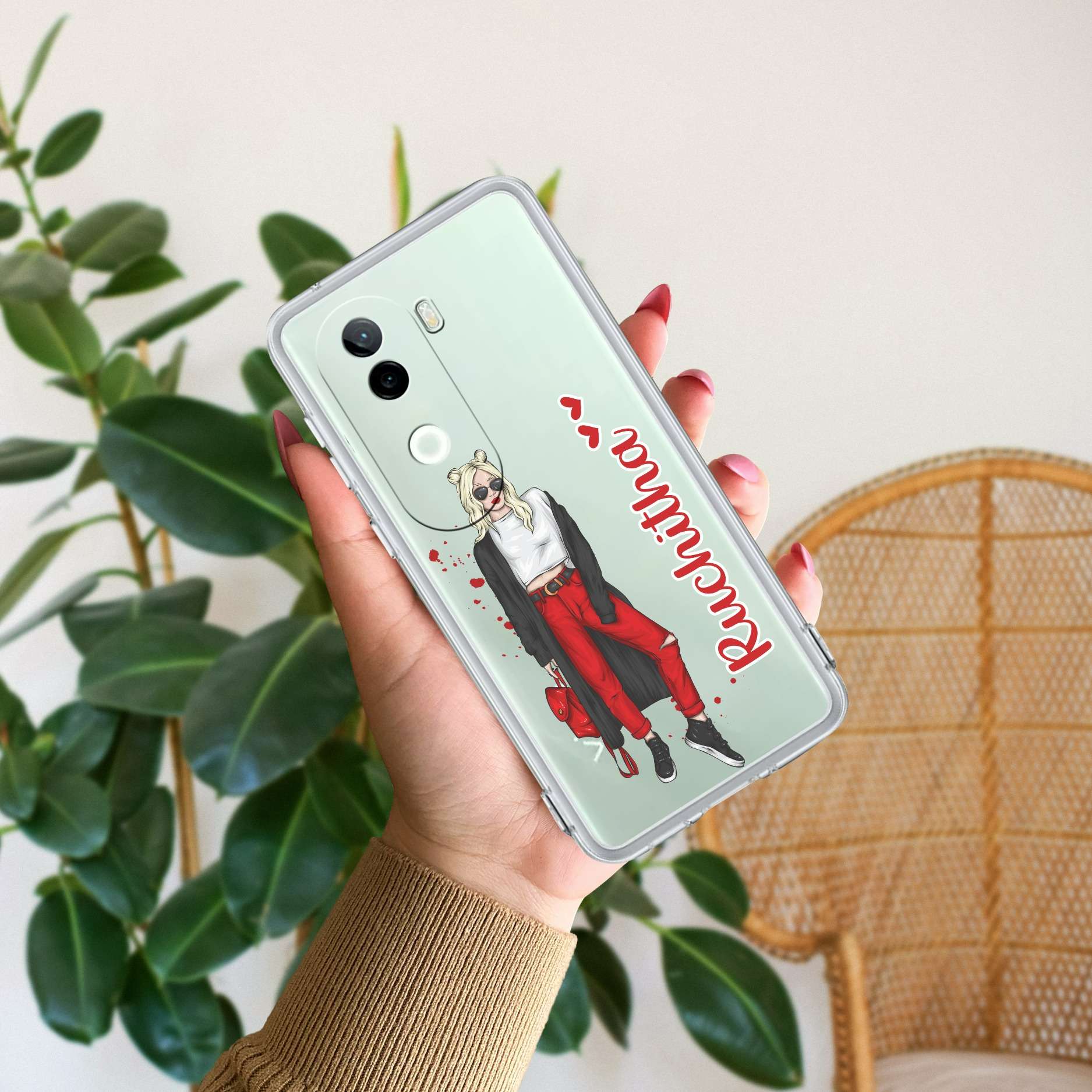 Attitude Girl Customize Transparent Silicon Case For Vivo Y400 Pro 5G