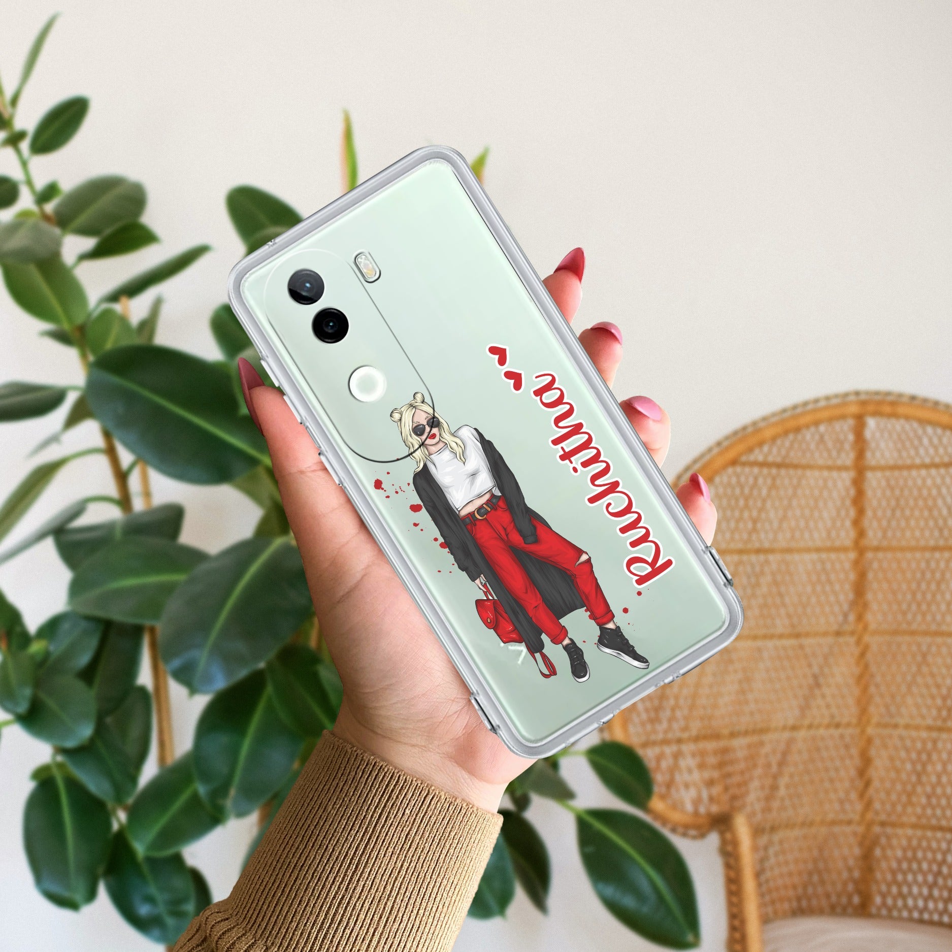 Attitude Girl Customize Transparent Silicon Case For iQOO Z9s 5G