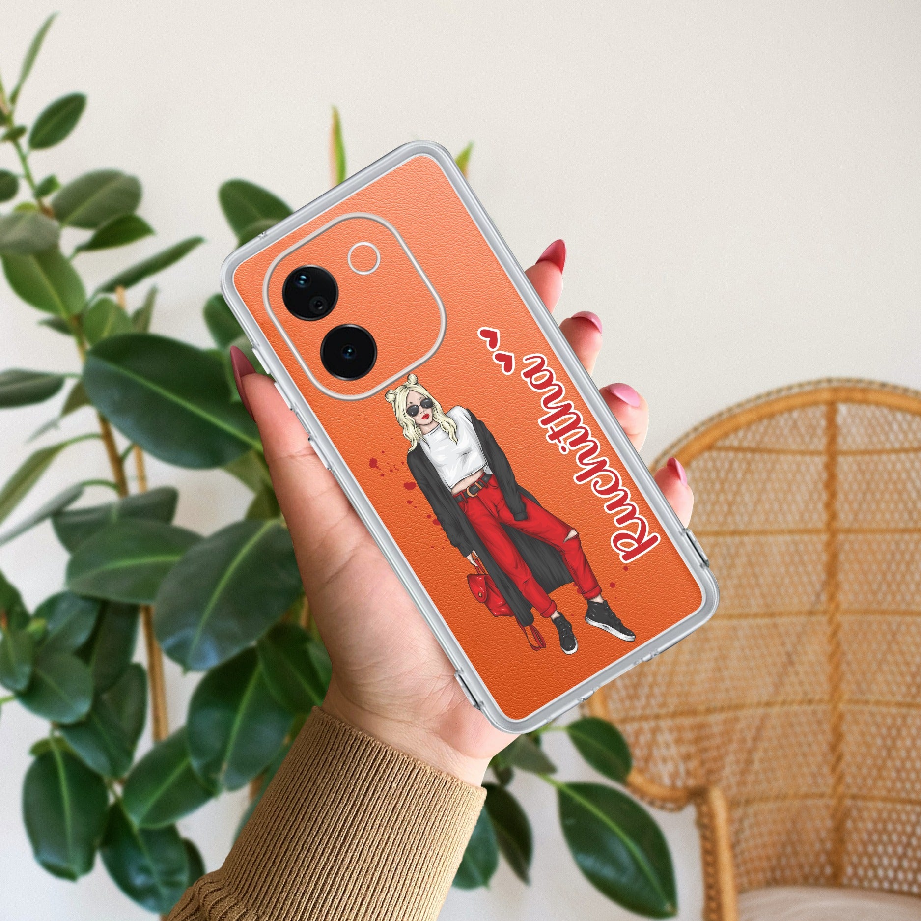 Attitude Girl Customize Transparent Silicon Case For iQOO Z9s Pro 5G