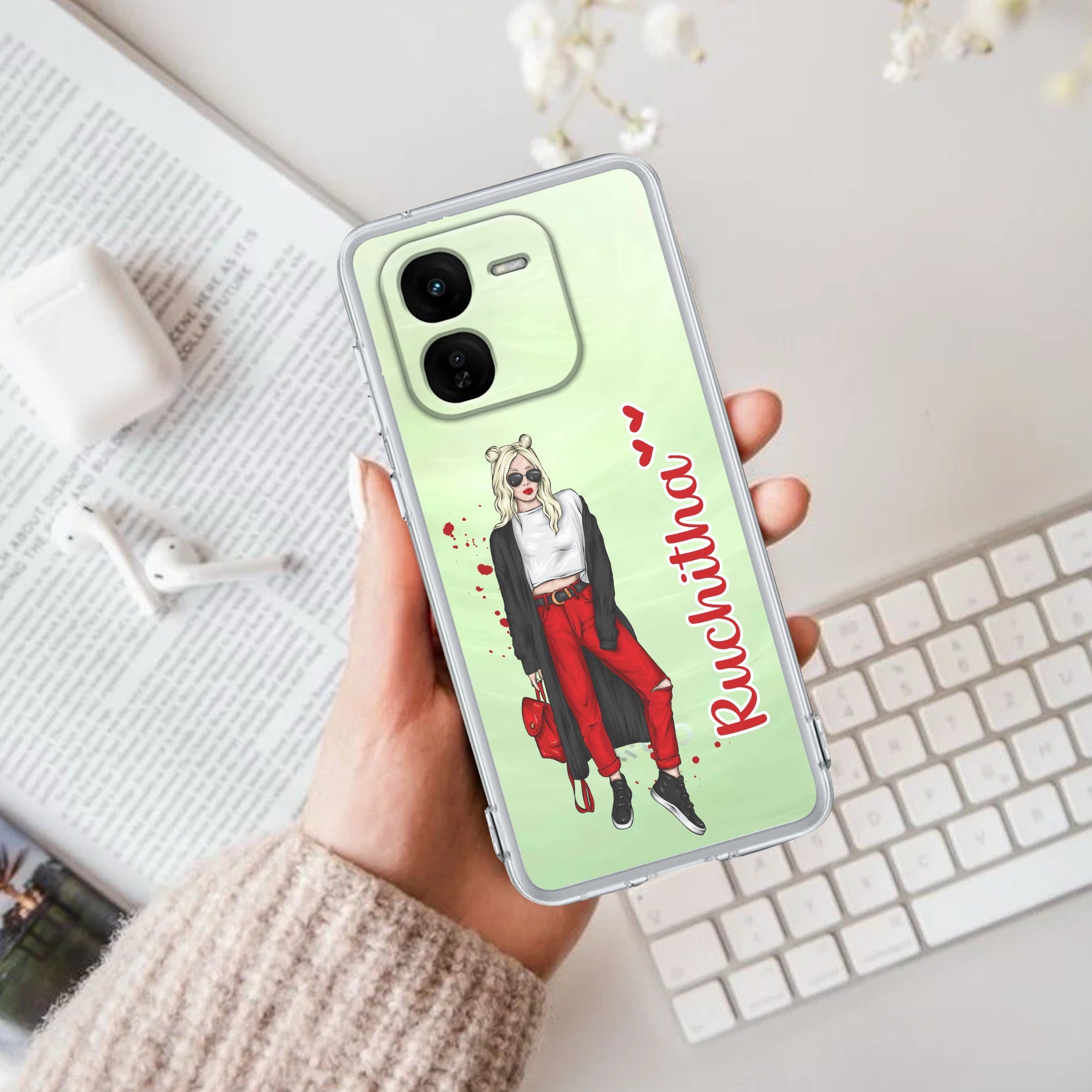 Attitude Girl Customize Transparent Silicon Case For iQOO Z9x 5G